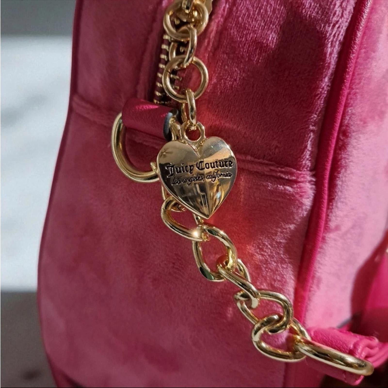 Juicy Couture Jeans Juicy Couture Bowler Bag in Fuchsia with Gold Accents Size ONE SIZE - 3 Thumbnail