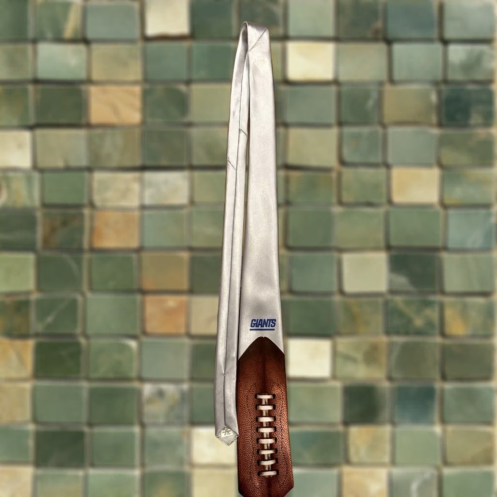 NFL VINTAGE NFL New York Giants Necktie 1987 Football 80s Gray 56" Mens Size ONE SIZE - 1 Thumbnail
