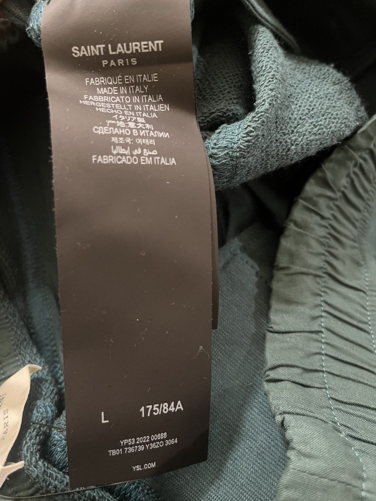 Saint Laurent Paris Saint Laurent Cassandra Terry Sweatpants Sz L Size US 34 / EU 50 - 11 Thumbnail