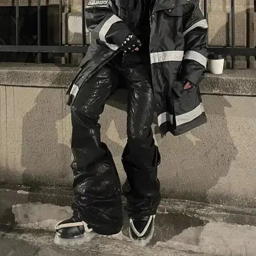 Japanese Brand Ropa Hombre Baggy Y2k Flare Denim Pant Size US 30 / EU 46 - 6 Thumbnail