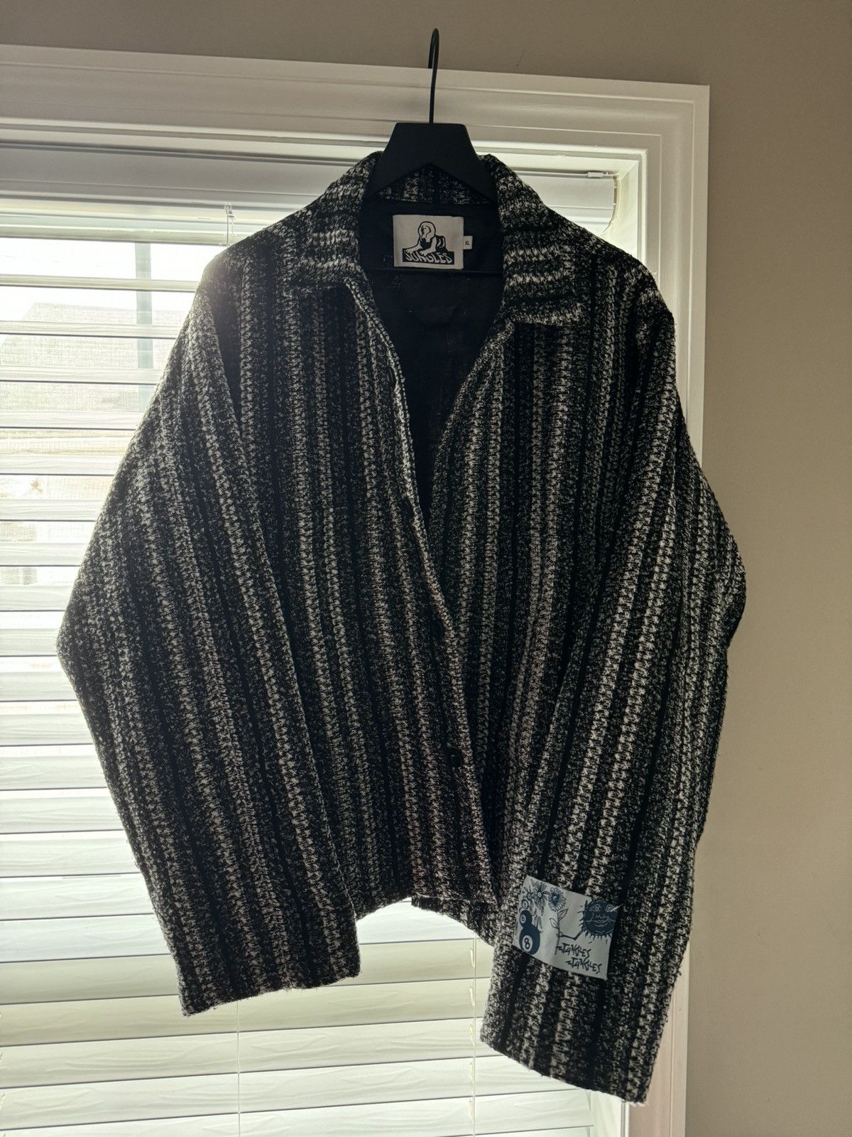 Jungles Jungles Bouclé Wool Stripe Jacket Size US XL / EU 56 / 4 - 1 Thumbnail