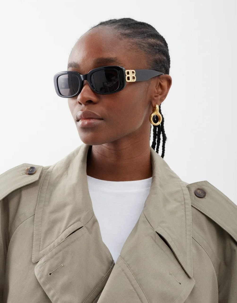 image of New Balenciaga Sunglasses Bb0310Sk 001 Black Eyewear, Women's