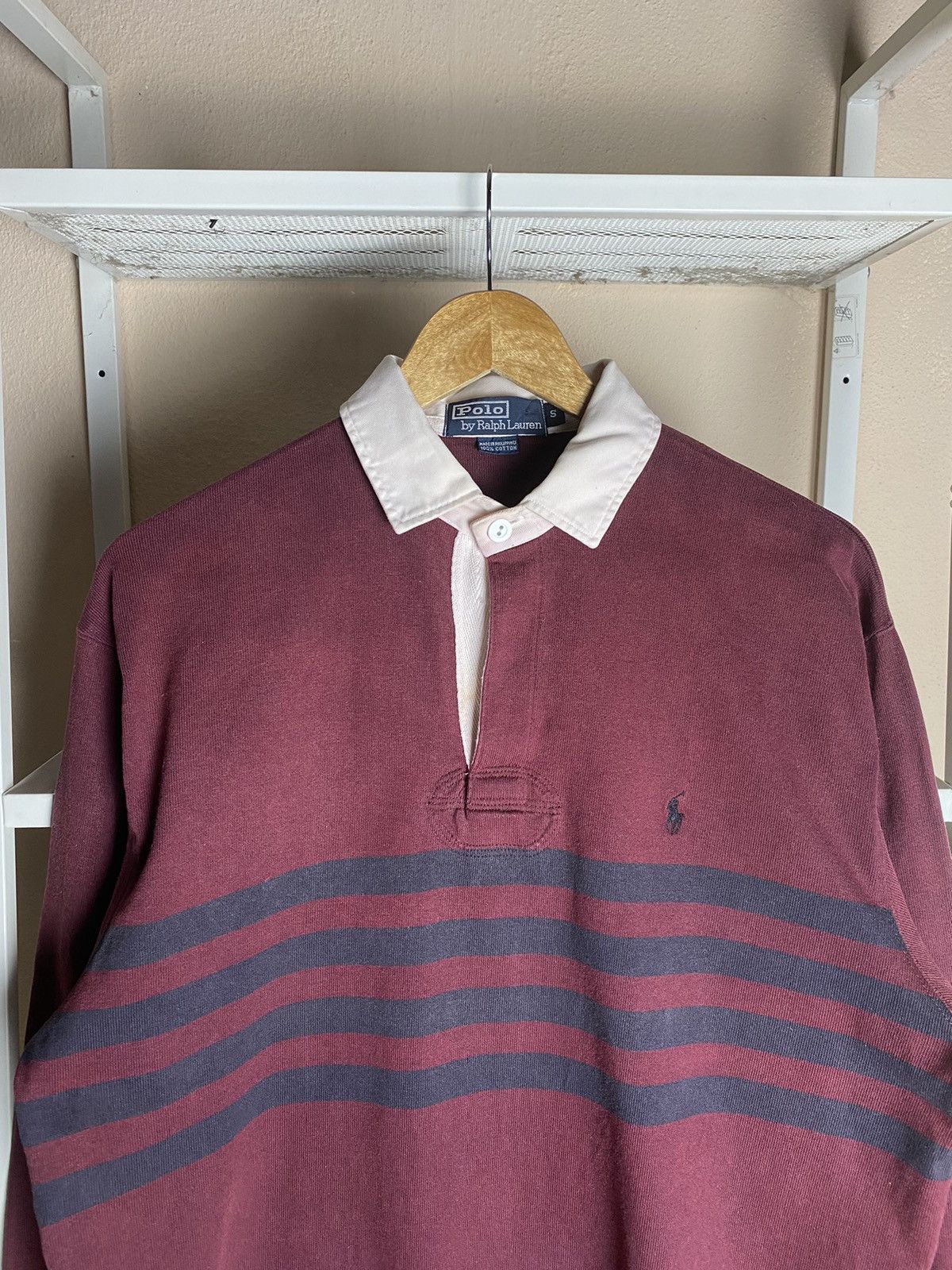 Polo Ralph Lauren FADED Vintage Polo Ralph Lauren Rugby Polos Size US M / EU 48-50 / 2 - 2 Thumbnail