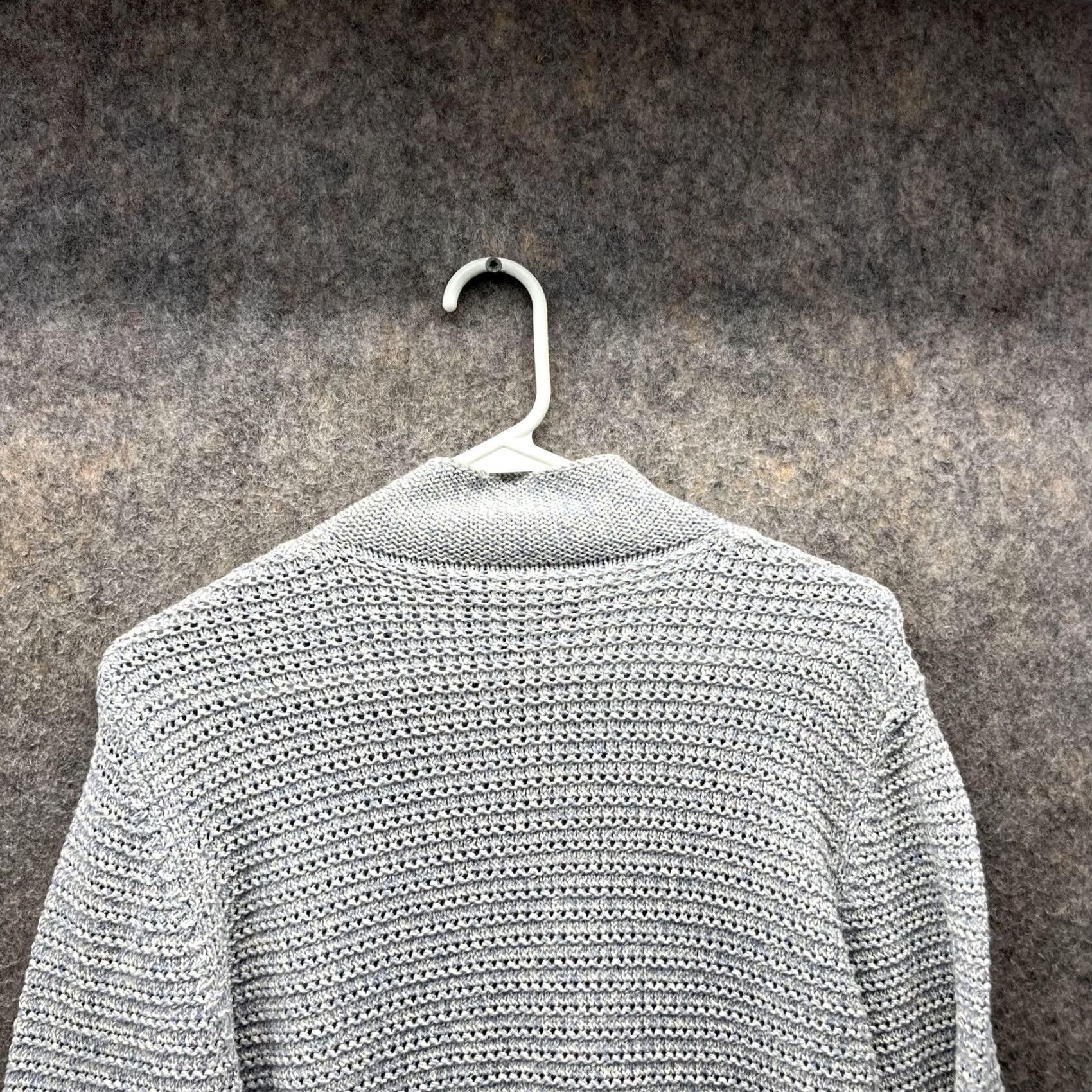 Vintage Indigo Palms Sweater Women Large Gray Full Zip Fleece Casual Jacket Knitted Size L / US 10 / IT 46 - 2 Thumbnail