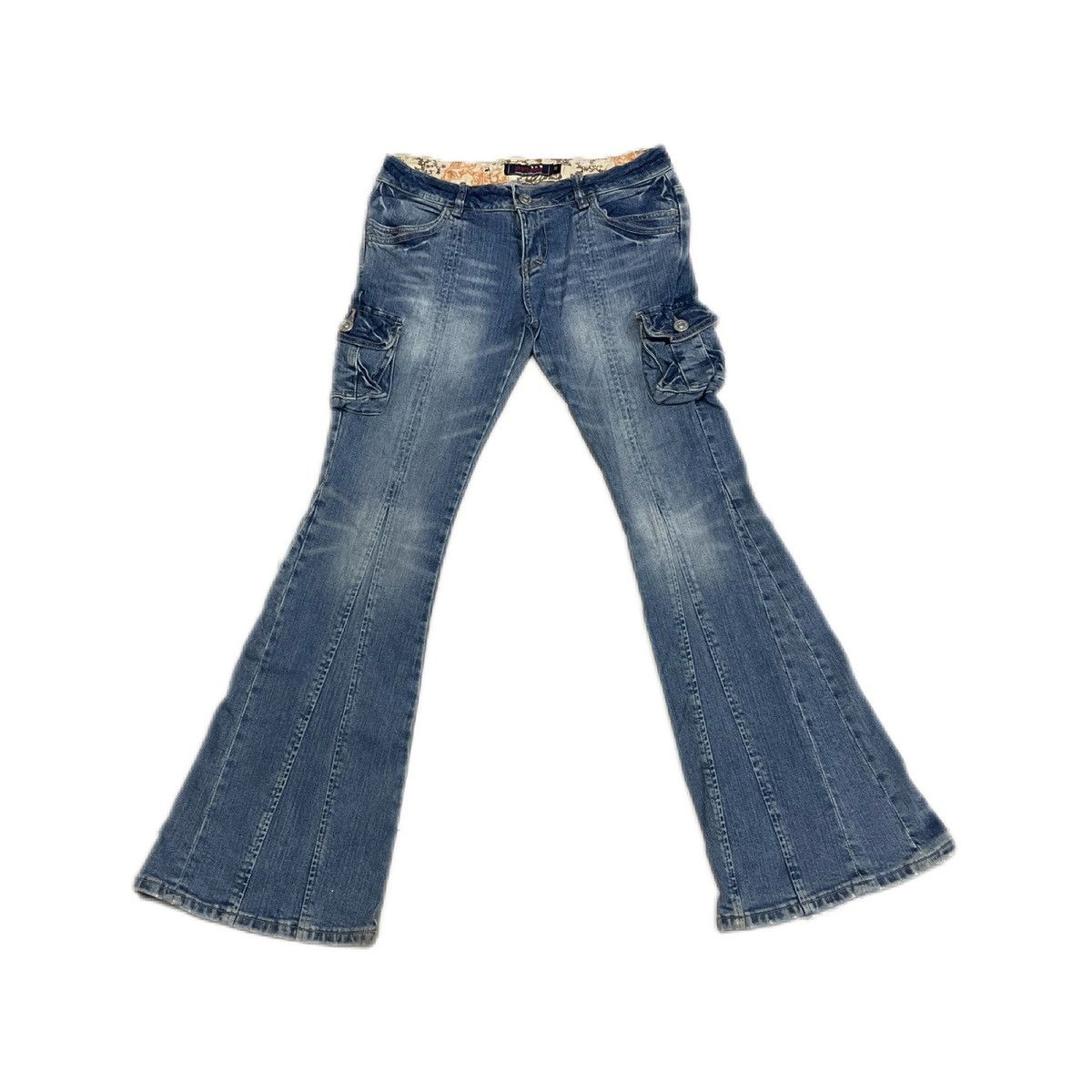 Hysteric Glamour × If Six Was Nine × Japanese Brand 🔥Sick Y2K AFT Africa Taro Flared Denim Cargo Jeans Size US 32 / EU 48 - 2 Thumbnail