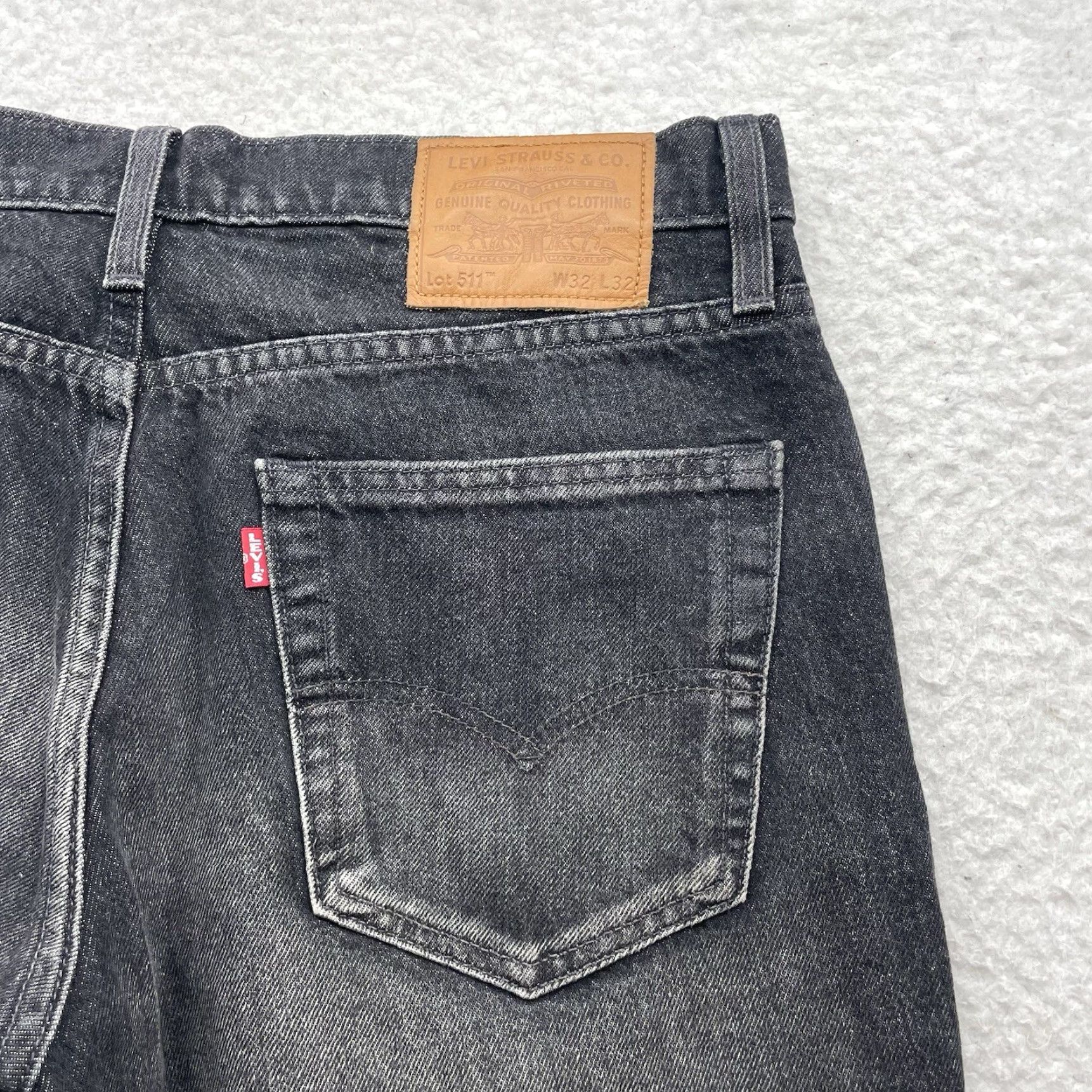 Levi's Levi's Premium Jeans Mens 32x32 Dark Gray Slim Straight 5-Pocket Denim Cotton Logo Vintage not Size US 32 / EU 48 - 6 Thumbnail