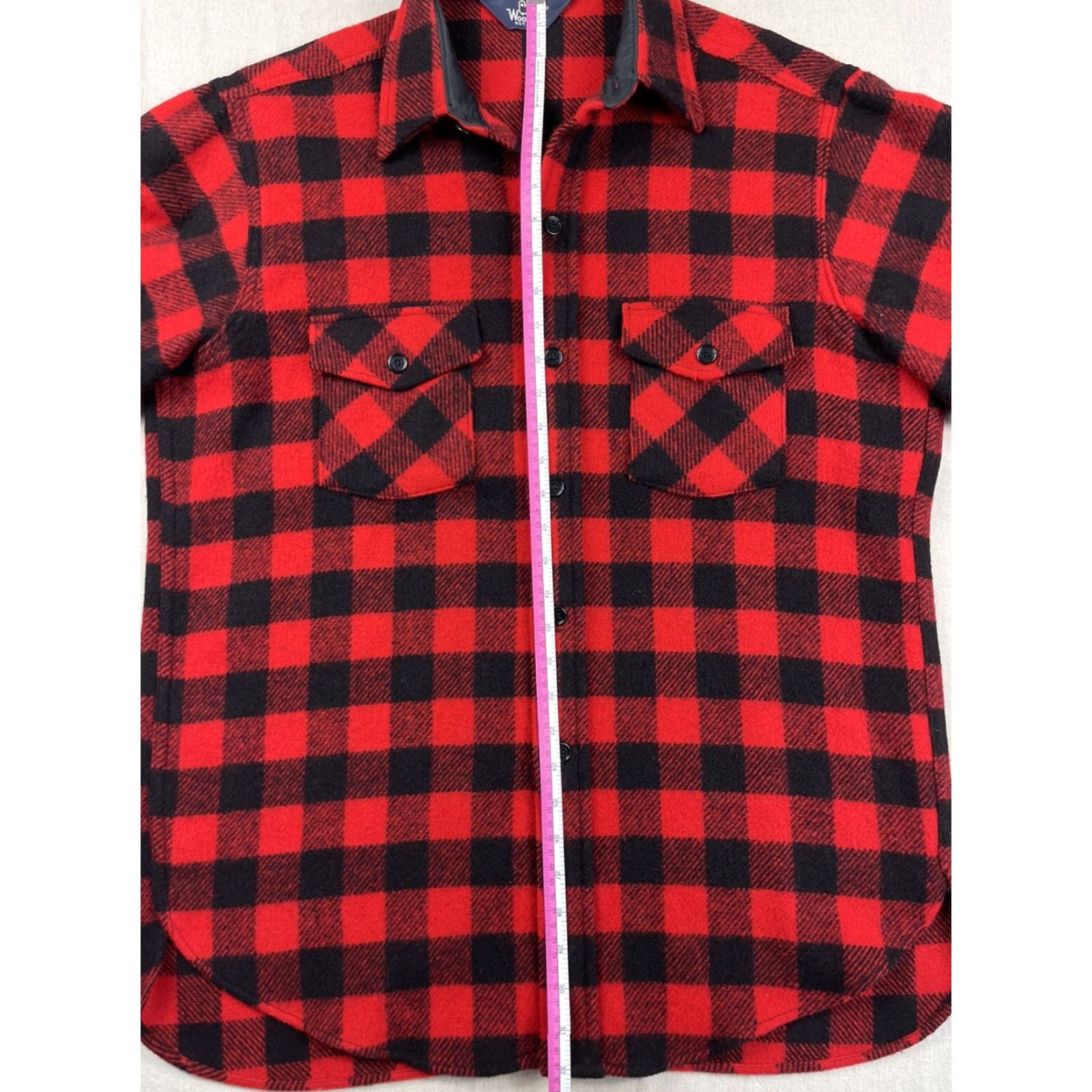 Vintage VINTAGE Woolrich Wool Shirt XL Red Buffalo Plaid Workwear 1960s Mens Size US XL / EU 56 / 4 - 6 Thumbnail