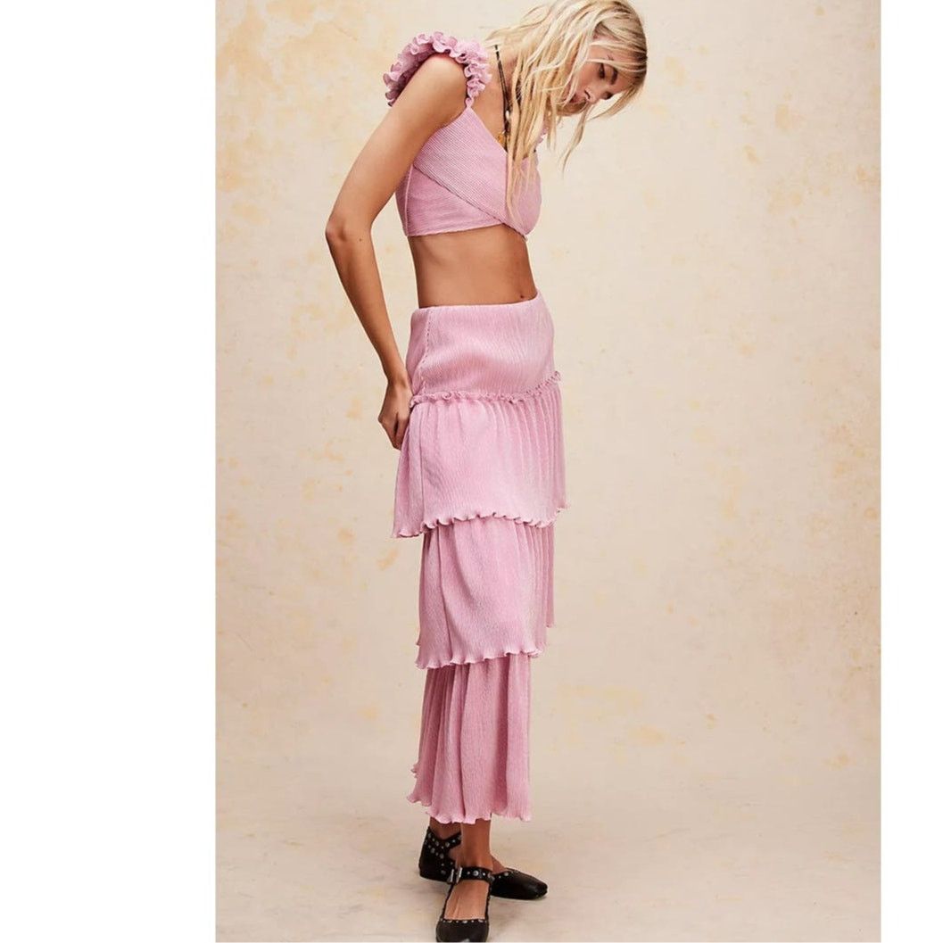 Free People New Free People Saylor Gianna Set $308 SMALL Pink Size 28" / US 6 / IT 42 - 2 Thumbnail
