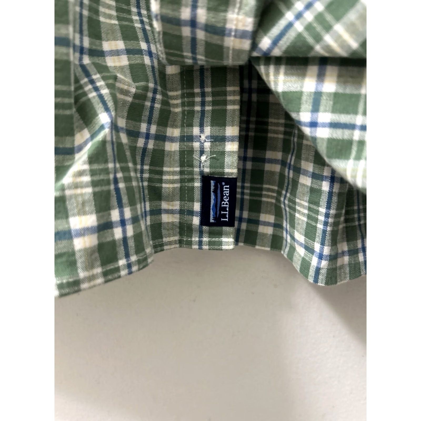 Vintage LL Bean Chambray Shirt Mens XL Green Plaid Oxford Button-Down Comfort Stretch Casual Shirt Women? Size US XL / EU 56 / 4 - 7 Thumbnail