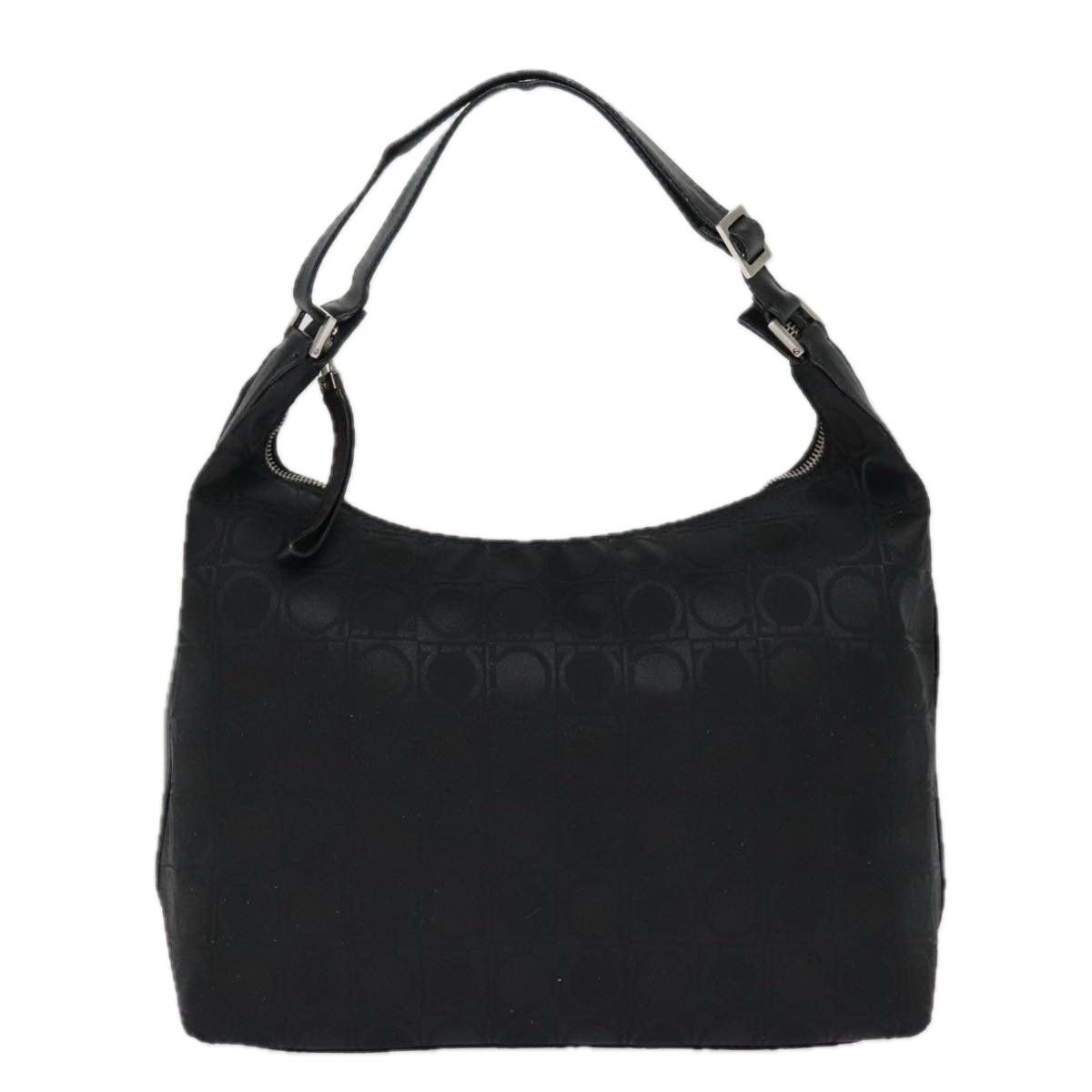 Salvatore Ferragamo Salvatore Ferragamo Gancini Shoulder Bag Nylon Black Silver Size ONE SIZE - 13 Thumbnail