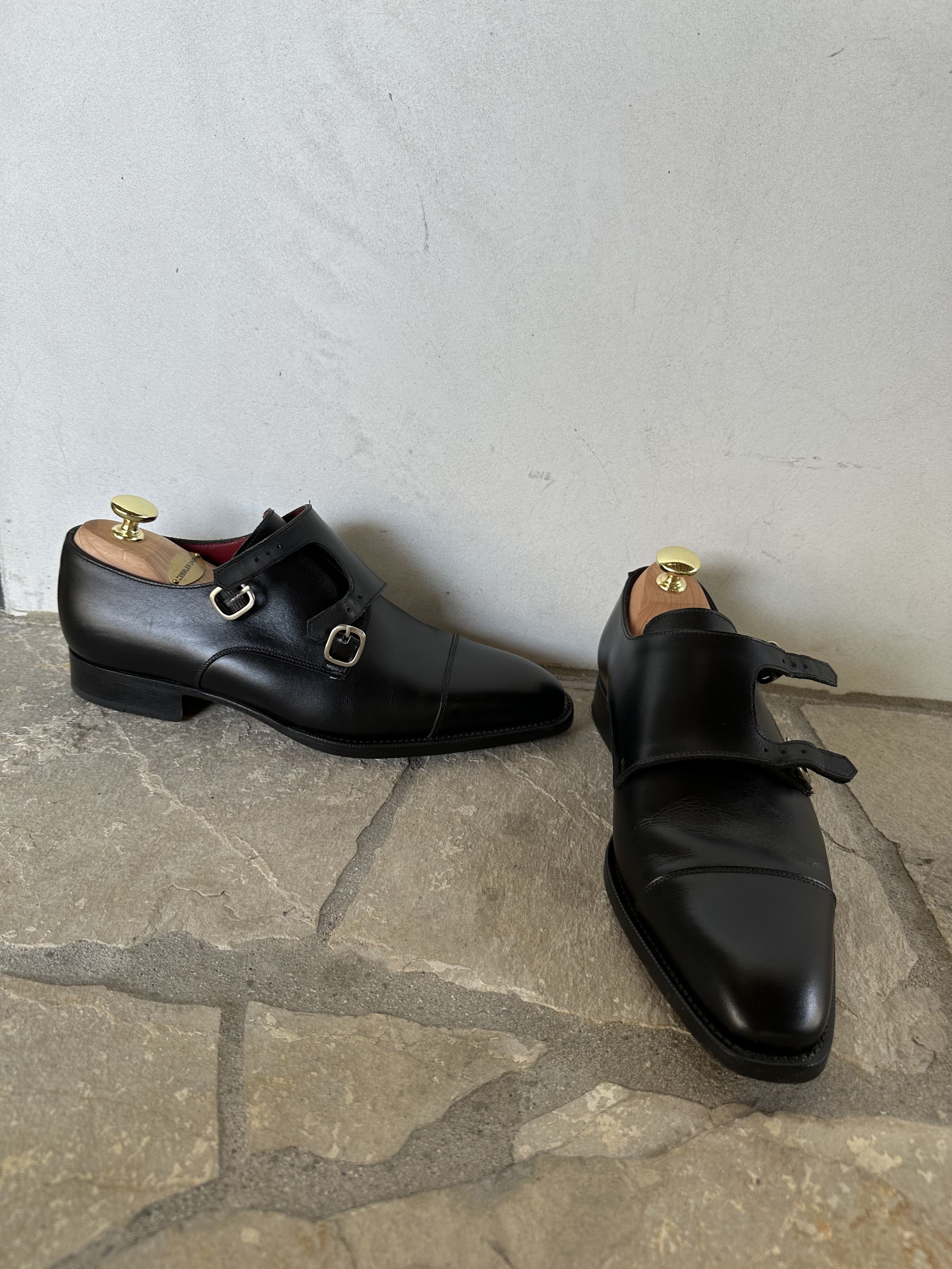 Cobbler Union Double Monk Strap Black Calfskin Size US 8.5 / EU 41-42 - 3 Thumbnail