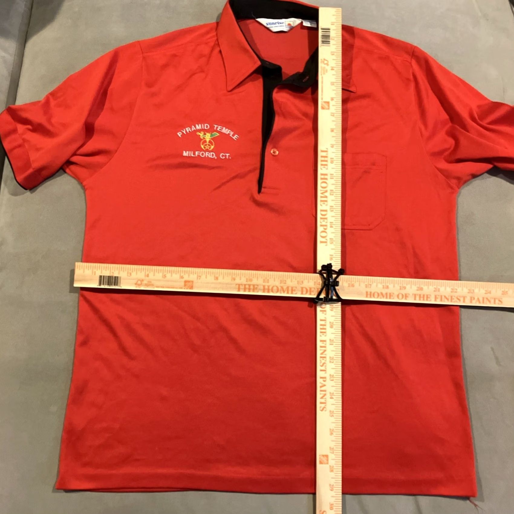 Vintage VINTAGE Sunrise SHRINER'S Pyramid Temple Bowling / Golf Polo XL Men Red Size US XL / EU 56 / 4 - 5 Thumbnail