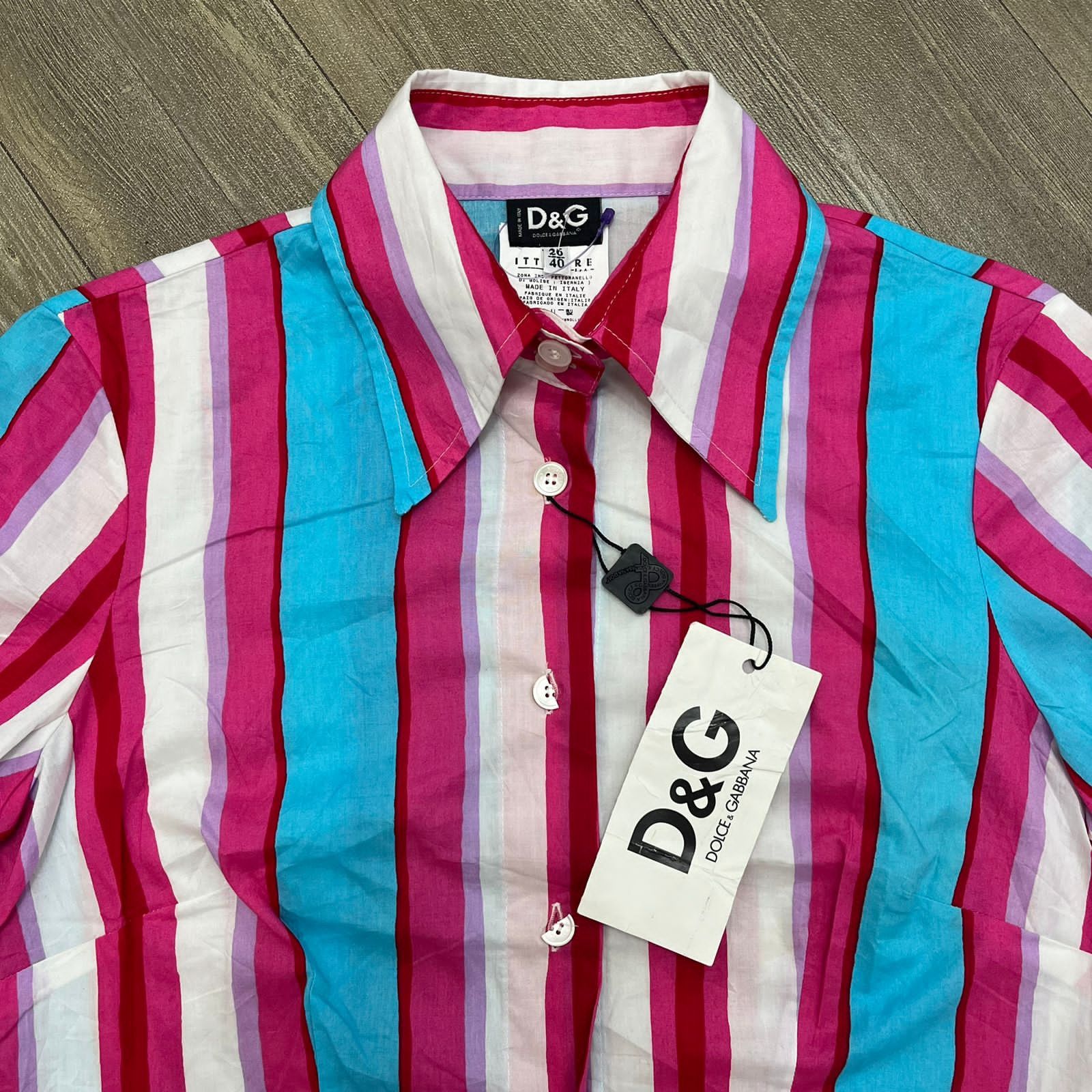 Designer × Dolce & Gabbana Dolce Gabbana Blouses Stripe Shirt Size S / US 4 / IT 40 - 2 Thumbnail