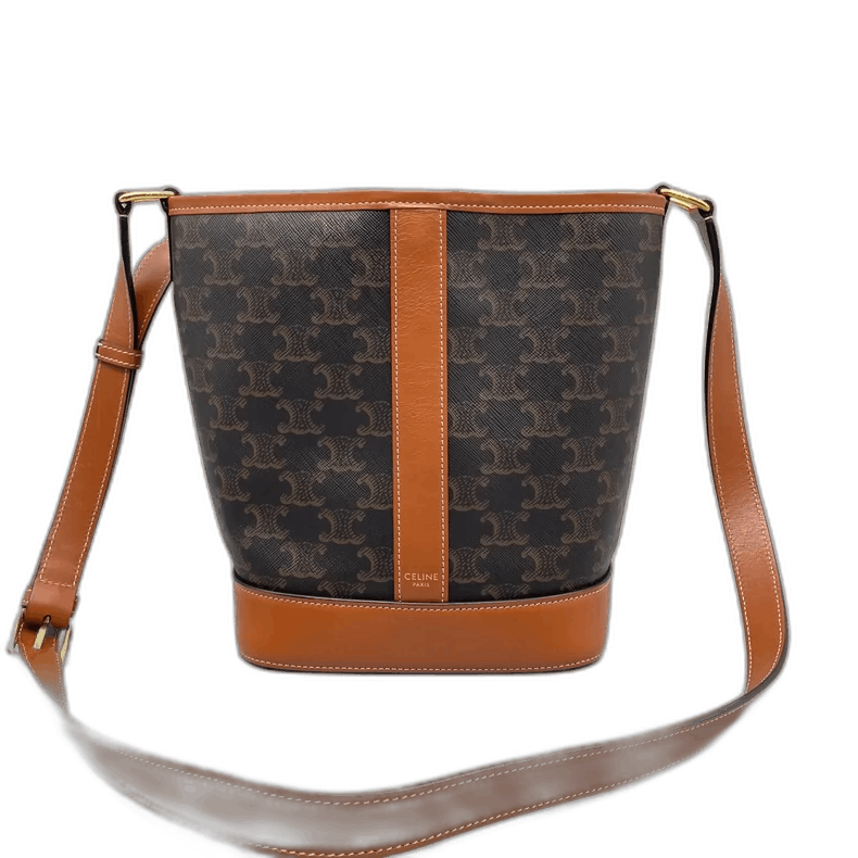 Celine Vintage Monogram Bucket Bag in Brown, Men's