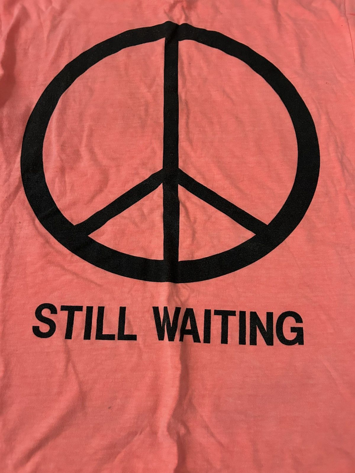 Vintage Vintage Peace Still Waiting World Peace Hippie Shirt Size US XL / EU 56 / 4 - 2 Thumbnail