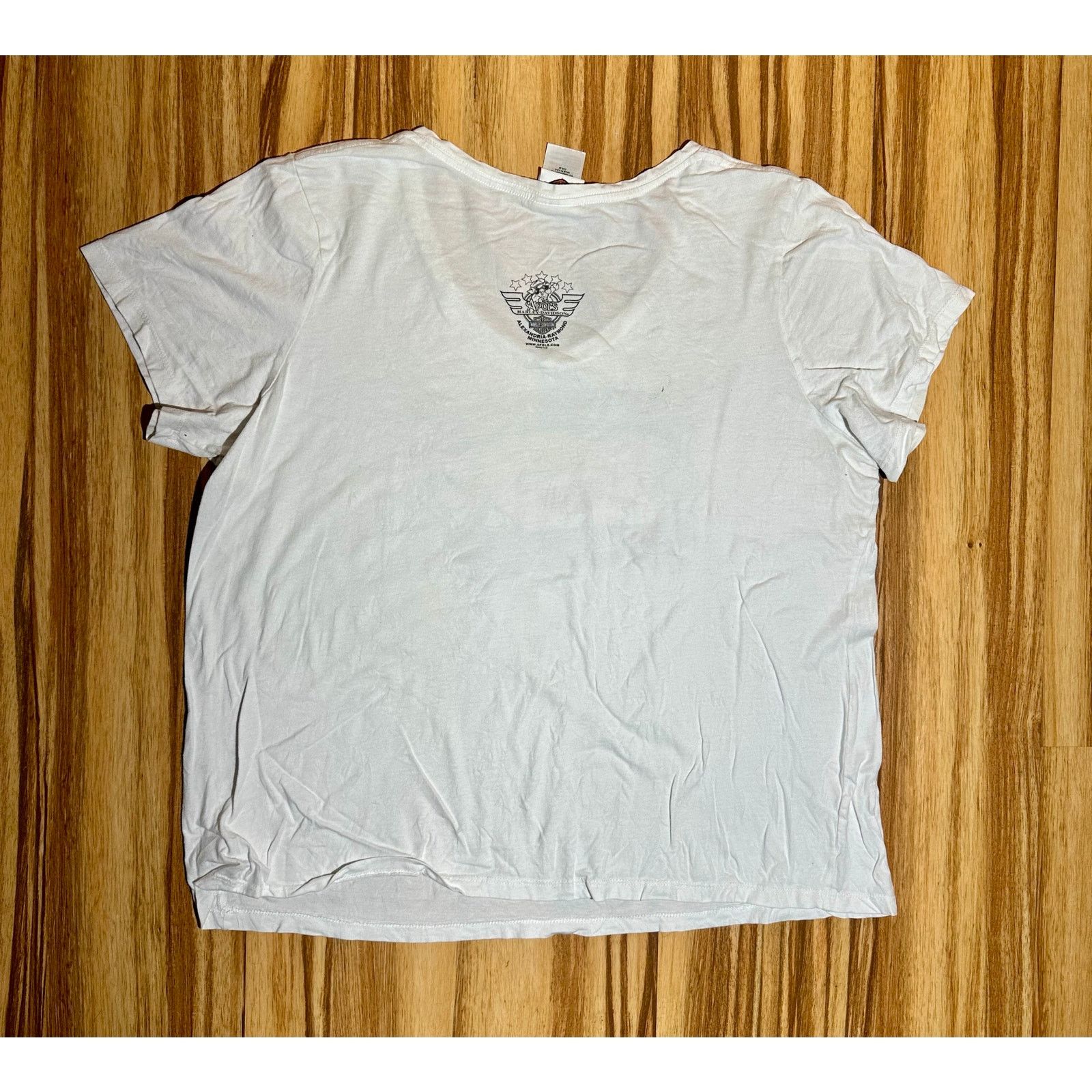 Harley Davidson Harley Davidson Ride To Live Alexandria MN. White V-Neck Size XL / US 12-14 / IT 48-50 - 7 Thumbnail