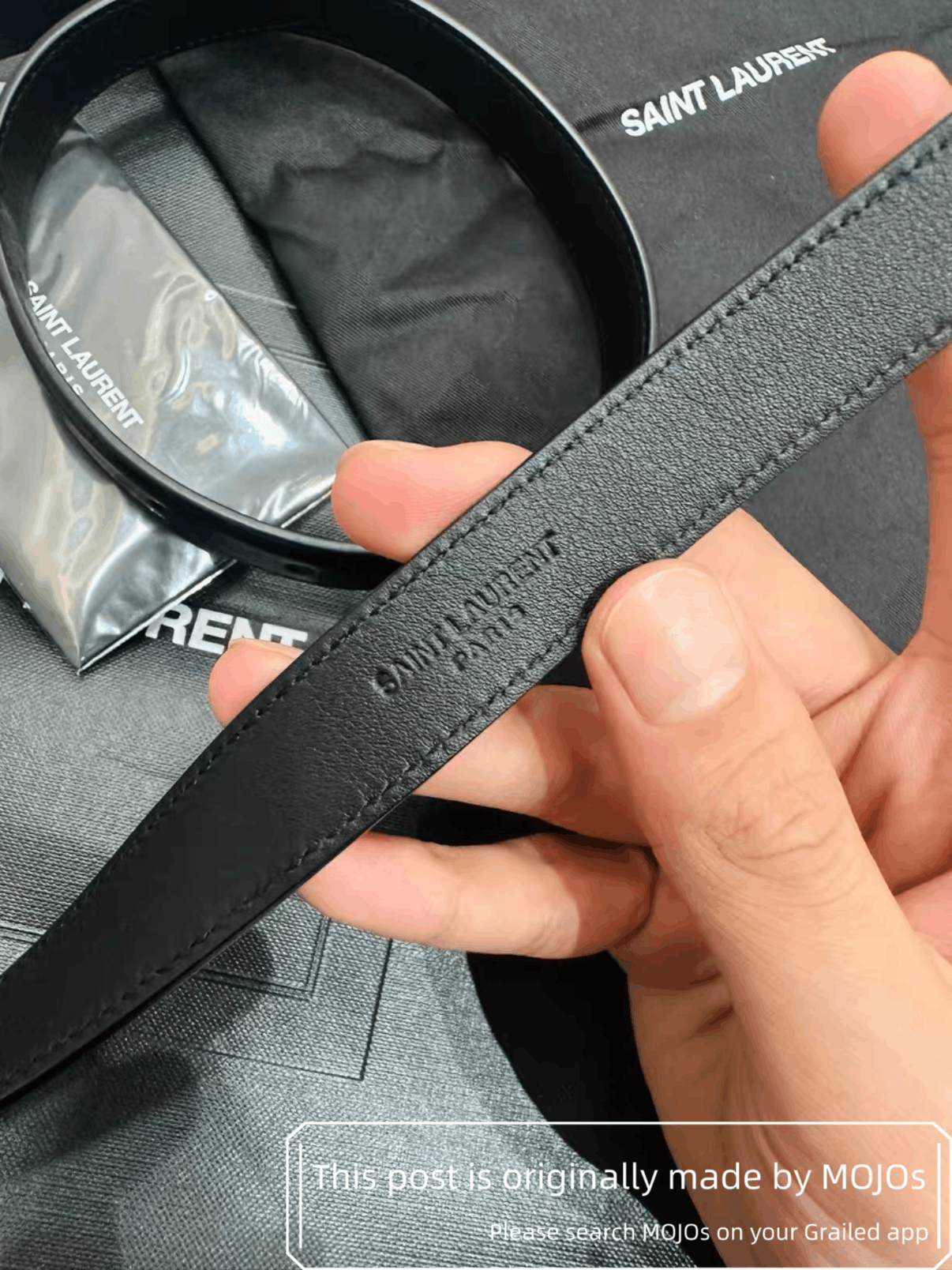 Saint Laurent Paris Sz 80 Saint Laurent Paris Thin Belt mojos731 Size ONE SIZE - 3 Thumbnail