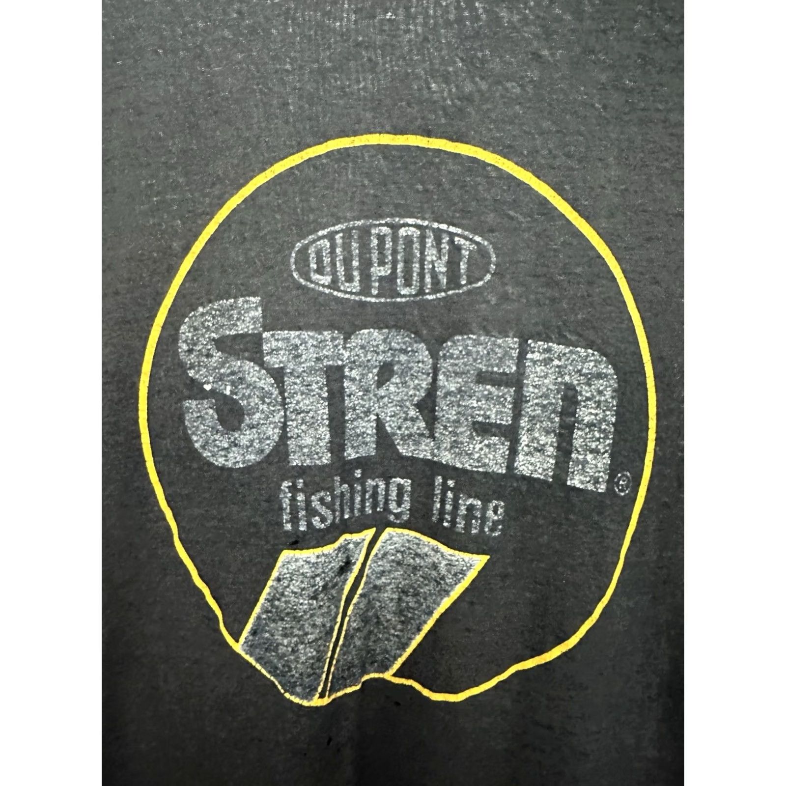 Champion VINTAGE Champion Stren Fishing Paper Thin Burnout Worn Thrashed T-Shirt XL Black Mens Size US XL / EU 56 / 4 - 4 Thumbnail