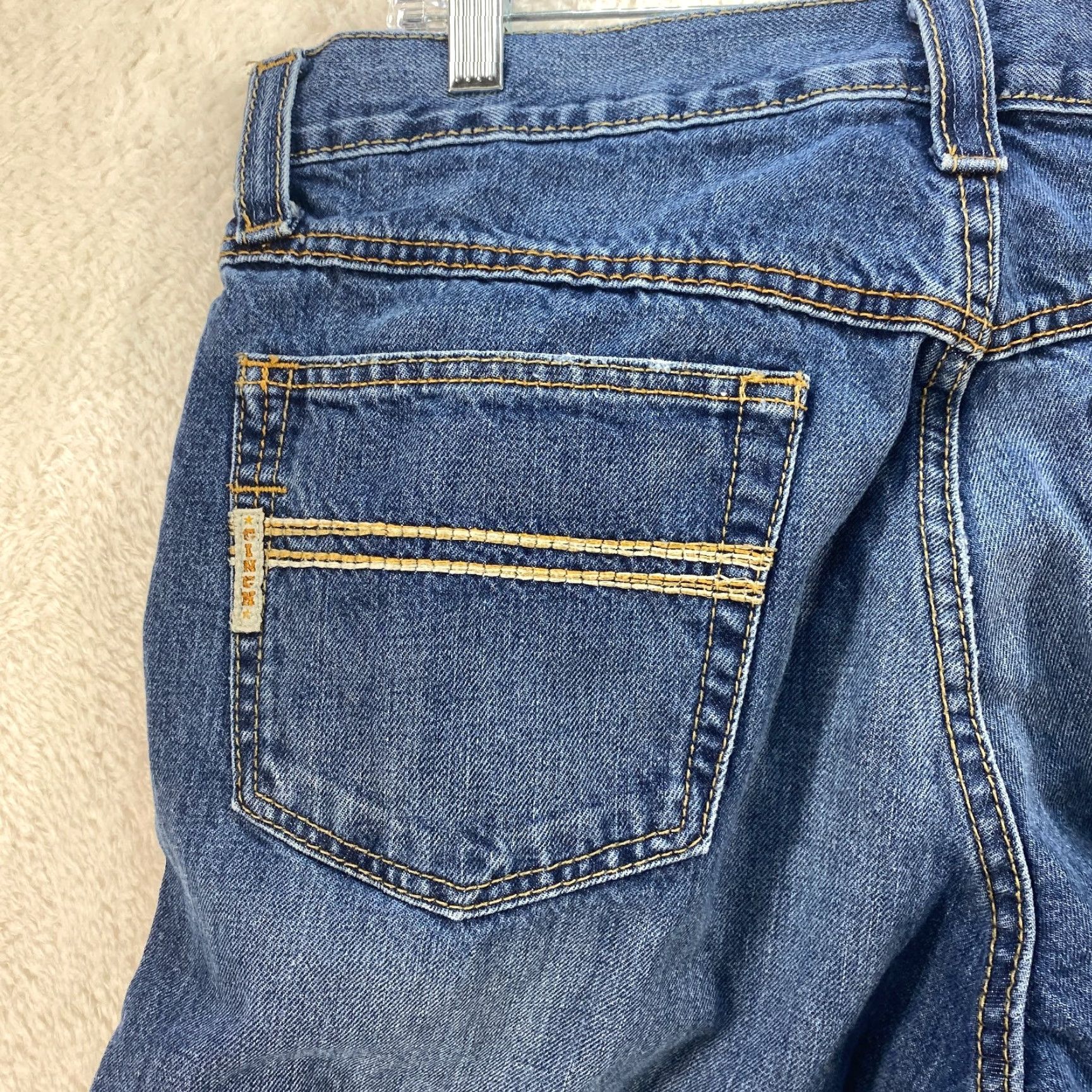 Denime Cinch Carter Mens Jeans 34x38 Relaxed Fit Medium Stone Blue Denim Cowboy Western Shirt Size US 34 / EU 50 - 2 Thumbnail
