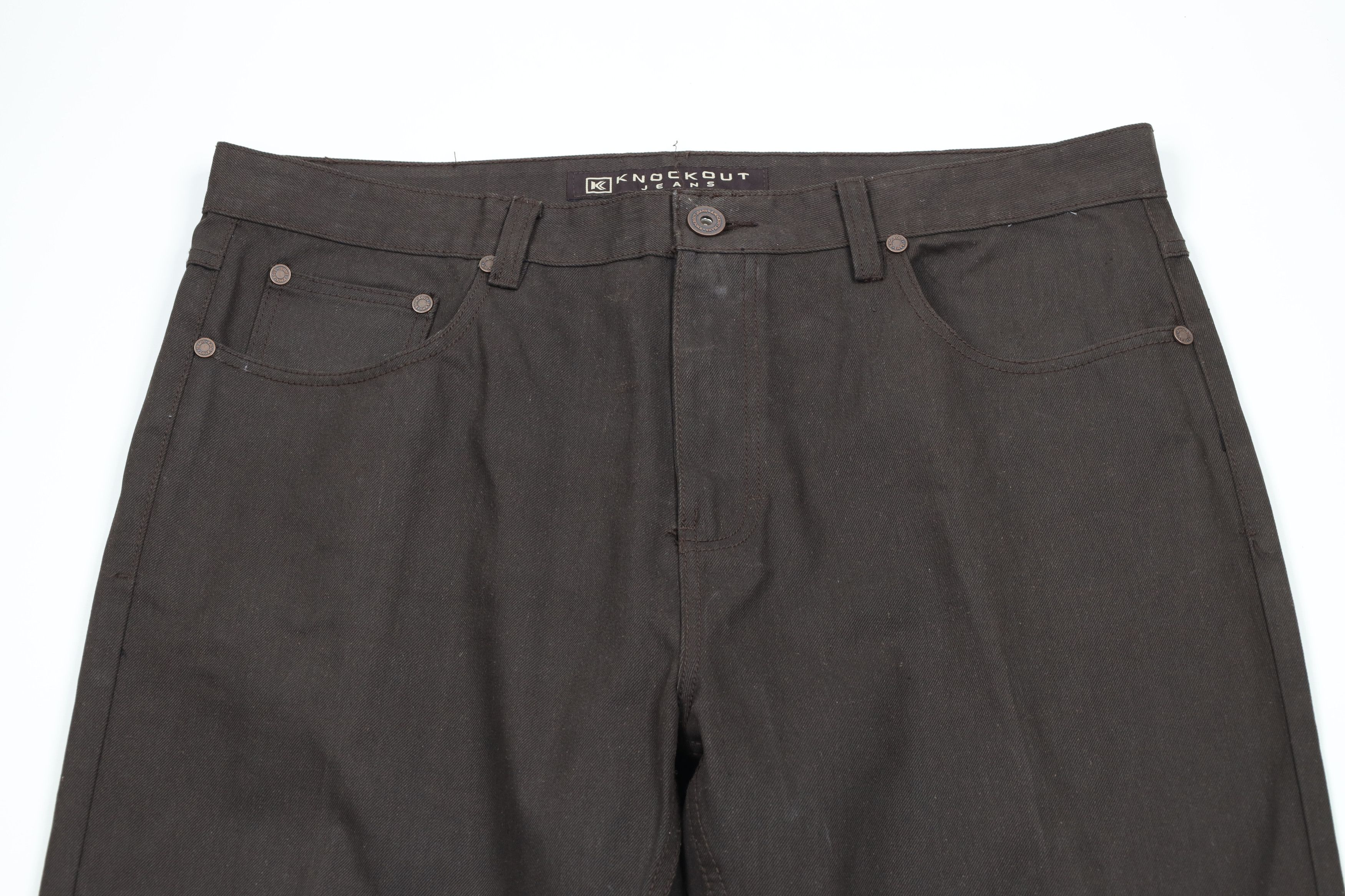 Vintage Vintage 90s Y2K Streetwear Waxed Cotton Baggy Wide Leg Jeans Size US 42 / EU 58 - 2 Thumbnail