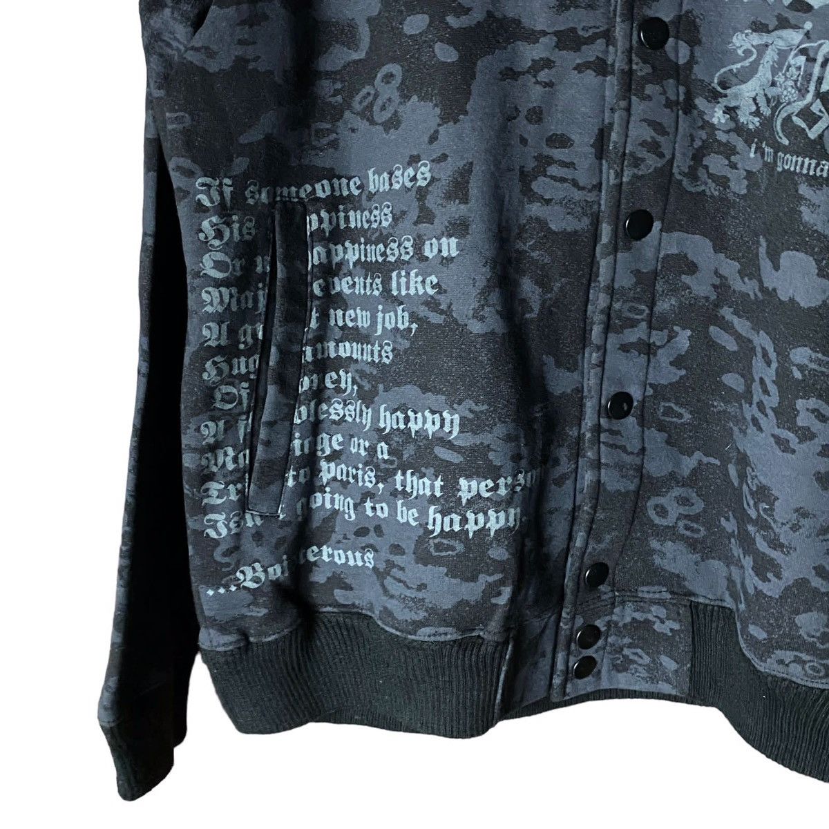 Japanese Brand 2000's Oblo Japanese Poem Tattoo Hoodie ifsixwas9 Size US M / EU 48-50 / 2 - 3 Thumbnail