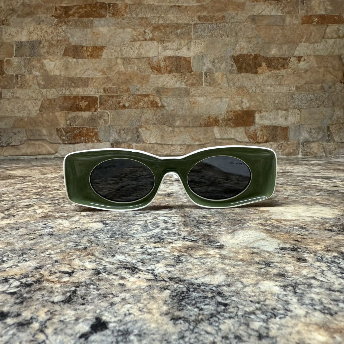 Loewe LOEWE PAULA'S IBIZA WHITE OLIVE/GREY LENS SUNGLASSES Size ONE SIZE - 6 Thumbnail