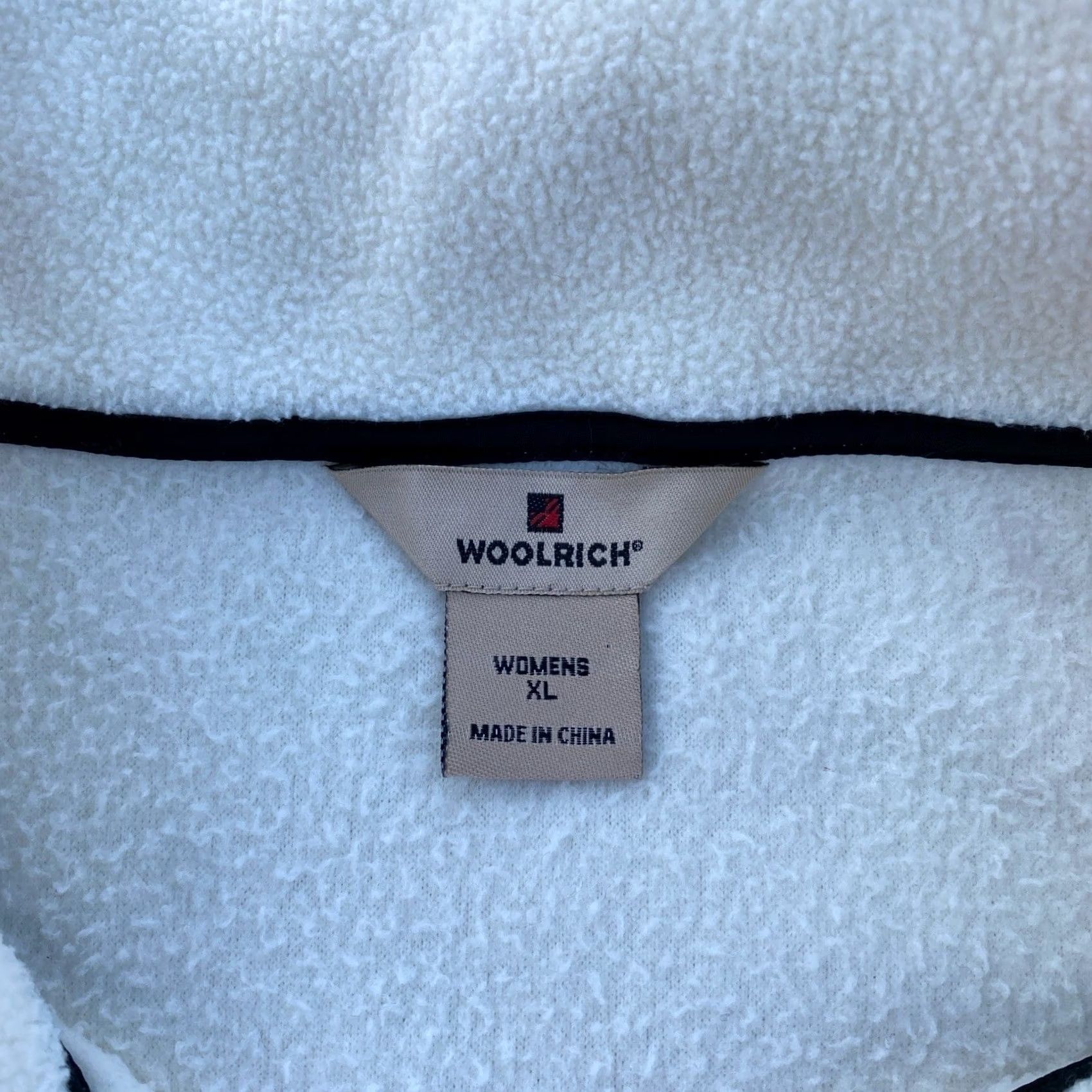 Vintage Woolrich Vest Womens XL Ivory Fleece Sleeveless Casual Zip Pockets Outdoors Regular Fit Size XL / US 12-14 / IT 48-50 - 4 Thumbnail
