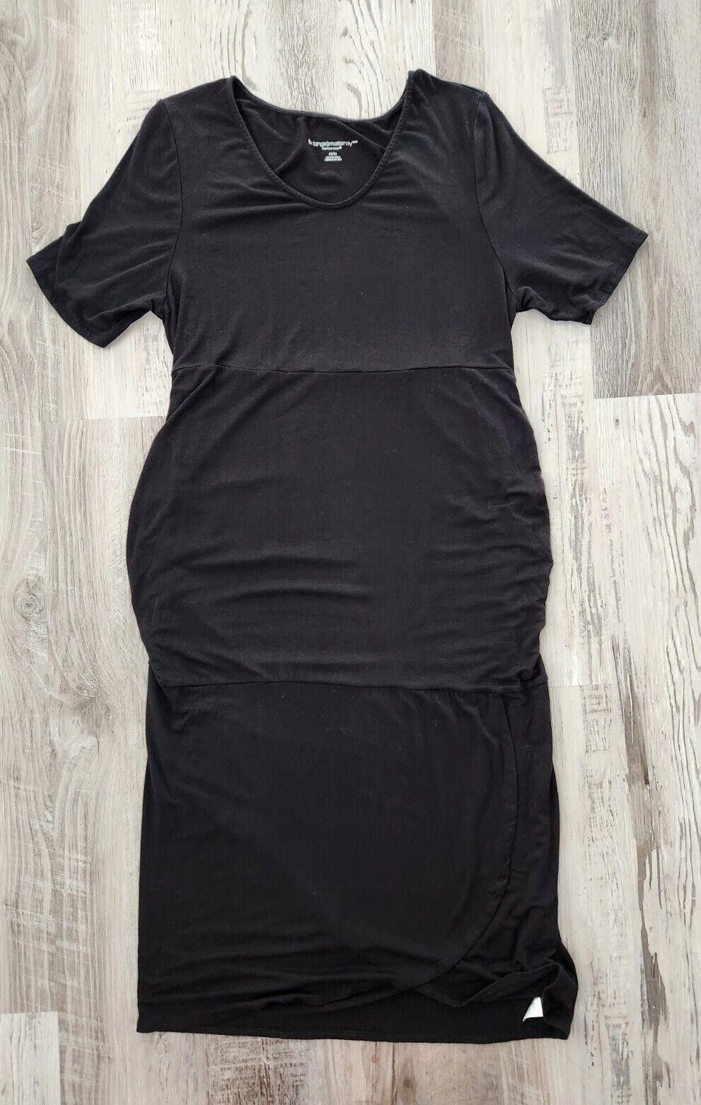 Designer Liz Lange Maternity Dress Medium Black Stretchy jersey Size M / US 6-8 / IT 42-44 - 1 Thumbnail