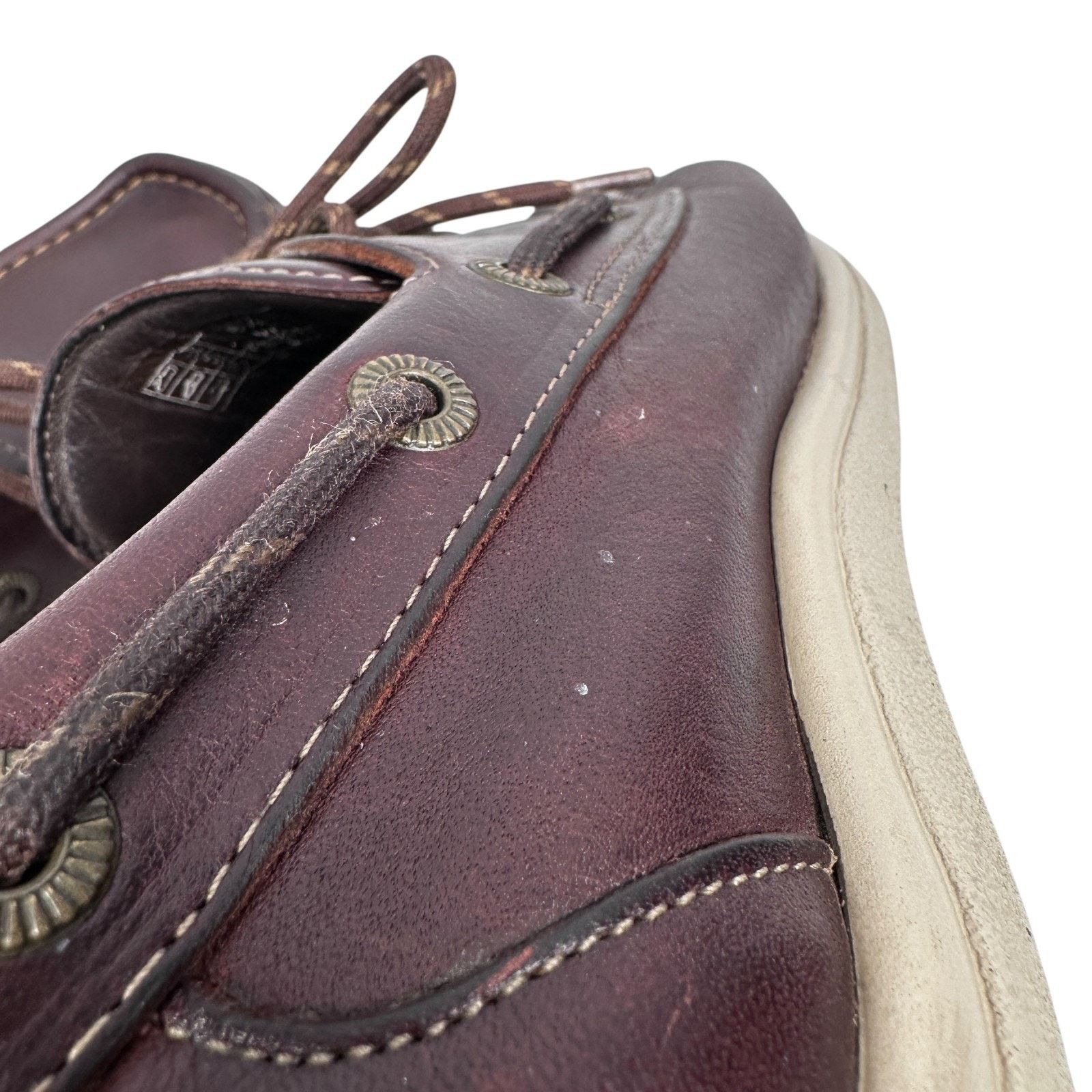SAS SAS Decksider Lace Up Boat Shoes Men 8.5 W New Briar Leather Size US 8.5 / EU 41-42 - 11 Thumbnail