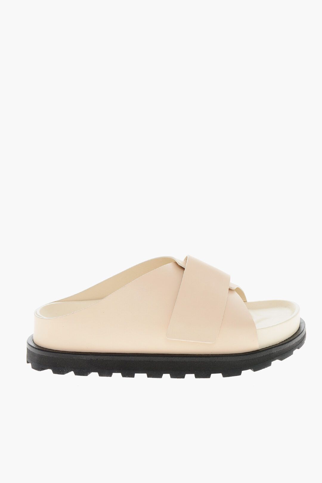 Jil Sander og1mm1225 Leather Slides in Beige Size US 6 / IT 36 - 1 Thumbnail