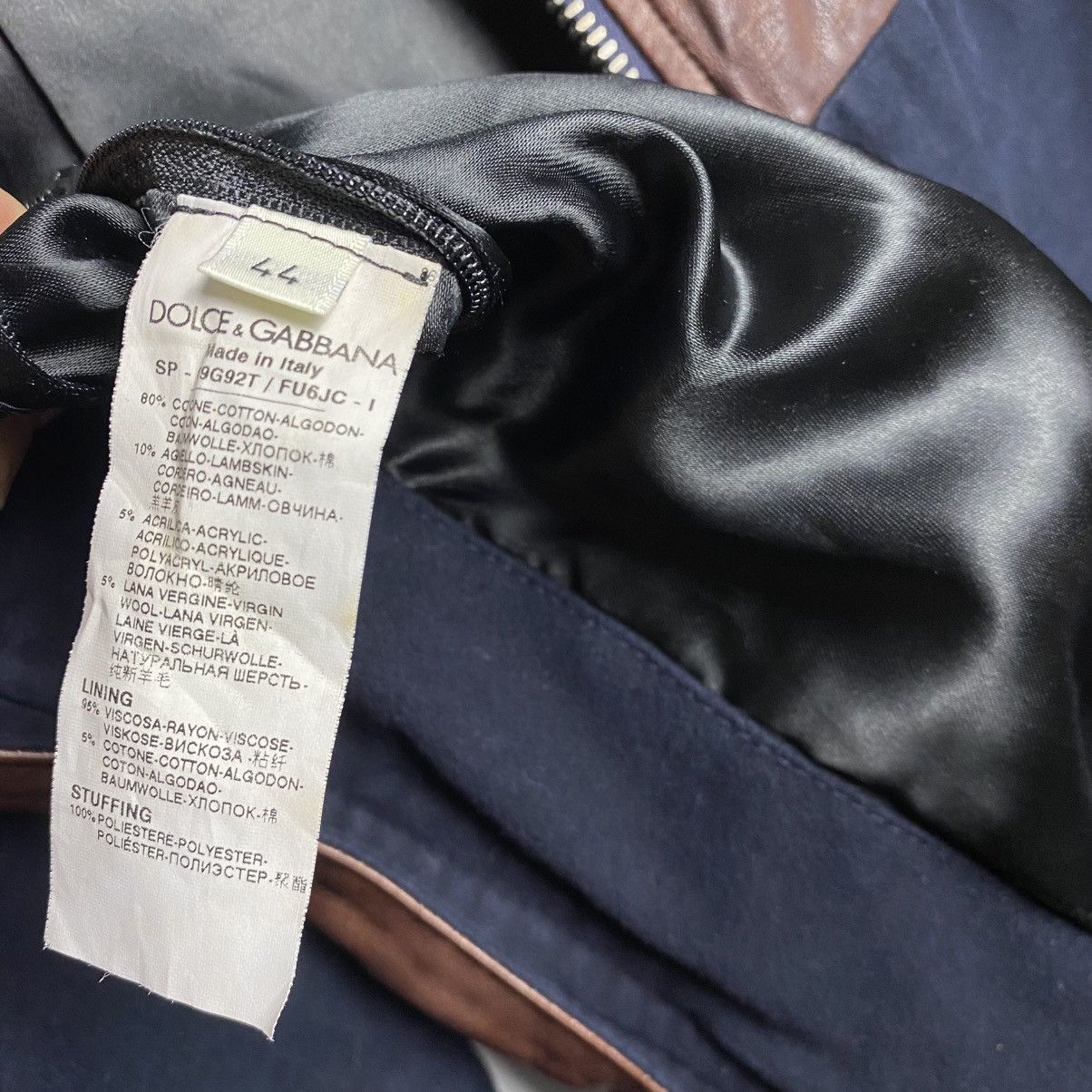 Dolce & Gabbana Dolce & Gabbana Mix Leather Jacket Size US S / EU 44-46 / 1 - 11 Thumbnail