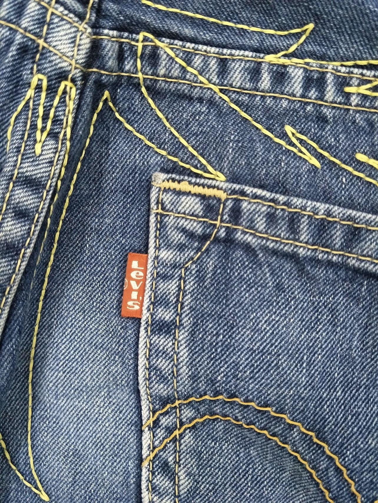 If Six Was Nine × Levi's × Vintage Levis Buckle Baggy Wide Leg Flamming Stitch Travis Scott Size US 30 / EU 46 - 4 Thumbnail