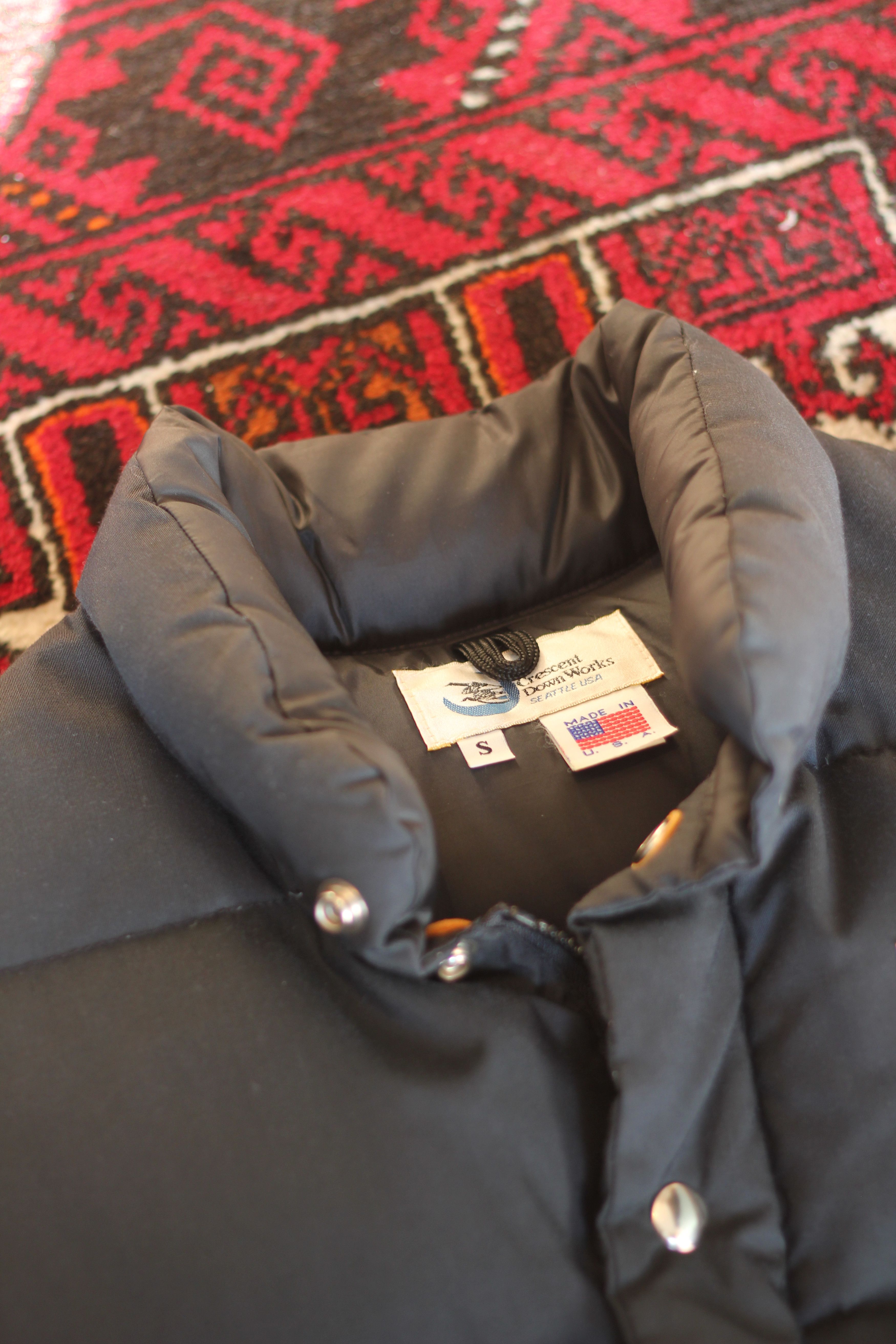 image of Crescent Down Works Italian Vest in Black, Men's (Size Small)