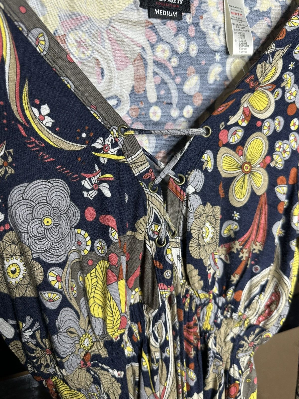 Miss Sixty Miss Sixty Floral Print Stretch Dress Size M Long Sleeve Size M / US 6-8 / IT 42-44 - 5 Thumbnail