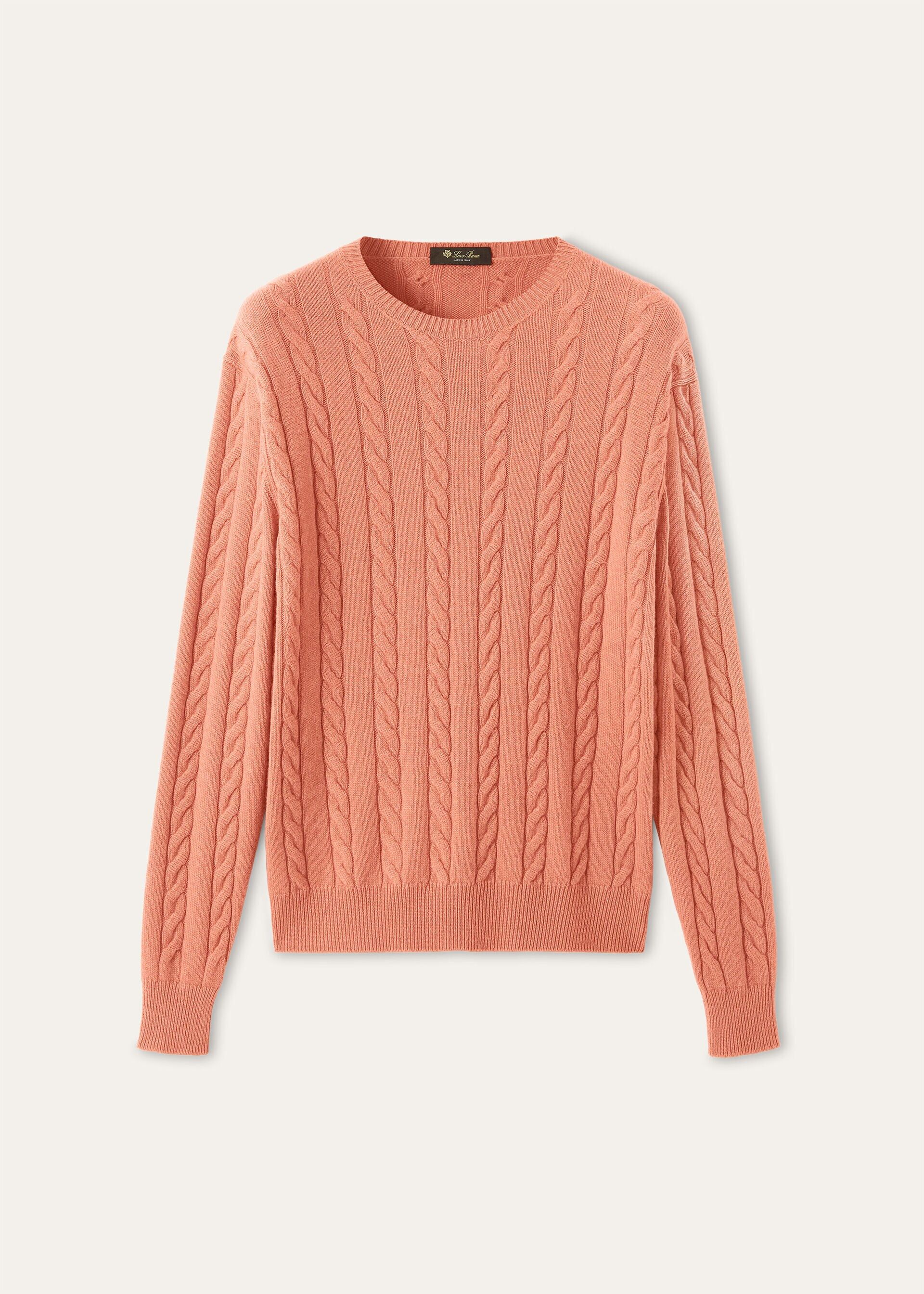 Loro Piana os11x0226 FAQ4517 Cedar Crewneck Sweater Autumn Sunset Mel Size US XL / EU 56 / 4 - 1 Thumbnail