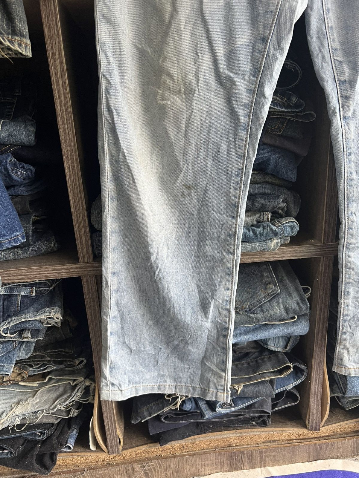 Levi's 🔥Vintage Levis 502 Distressed Denim Size US 35 - 5 Thumbnail