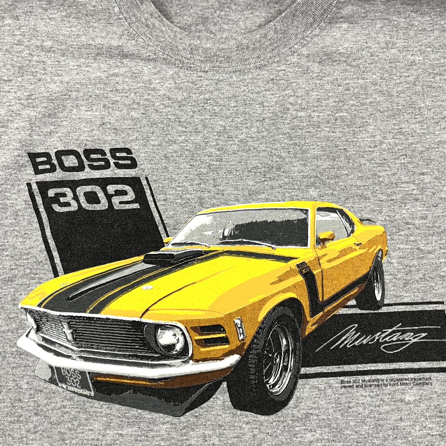 Vintage VINTAGE Mustang Shirt Mens XL 302 Boss Graphic Car Enthusiast Tee Yellow Ford Retro Size US XL / EU 56 / 4 - 2 Thumbnail