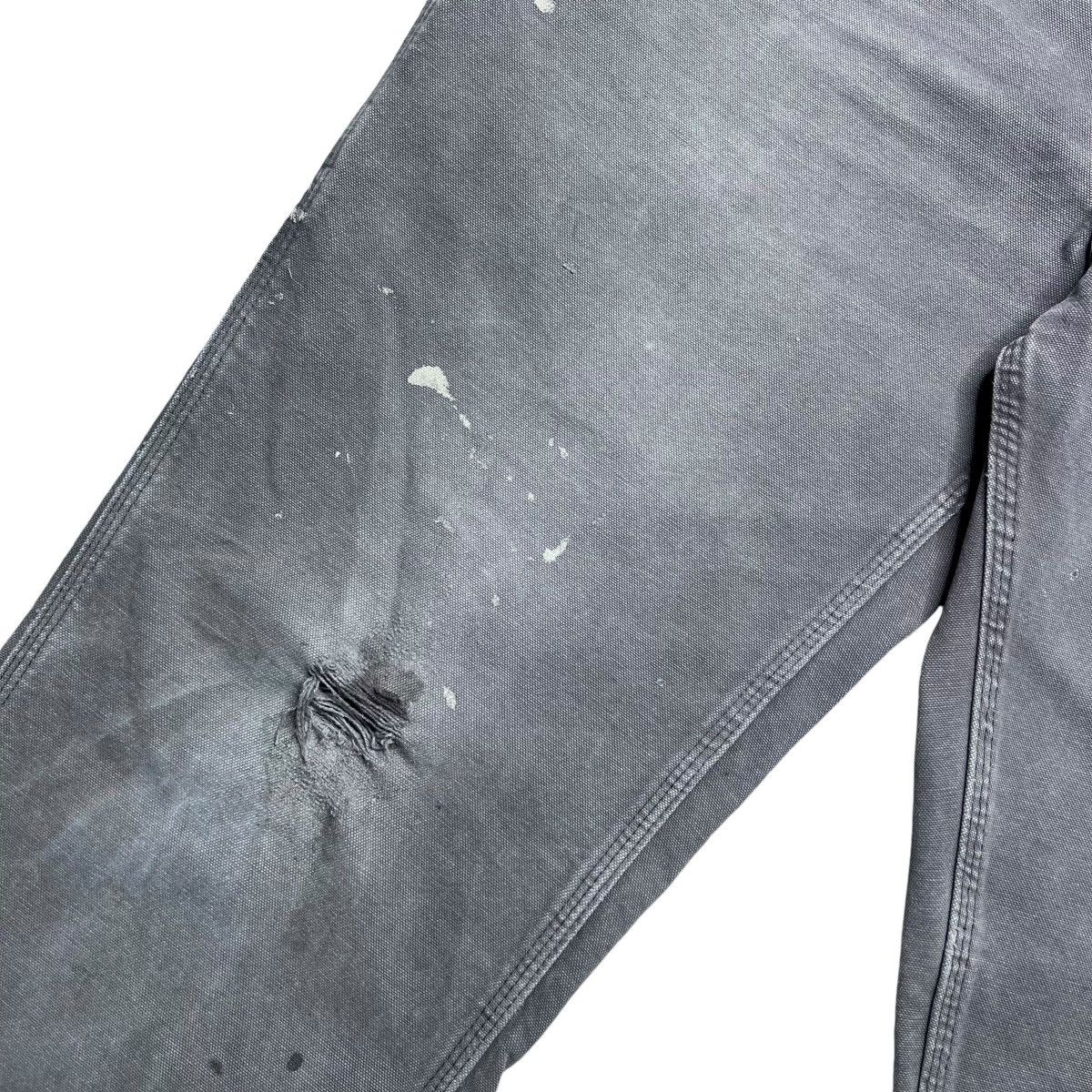 Carhartt × Vintage 2000s Carhartt Brown Carpenter Canvas Distressed Pants Size US 33 - 9 Thumbnail