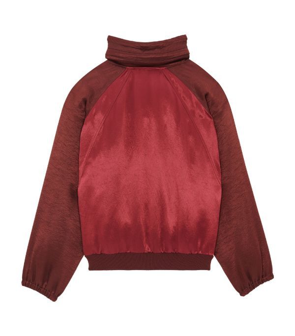 Saint Laurent Paris o1s1wg110624 Cassandre Teddy Jacket in Satin in Bordeaux Size US L / EU 52-54 / 3 - 2 Thumbnail
