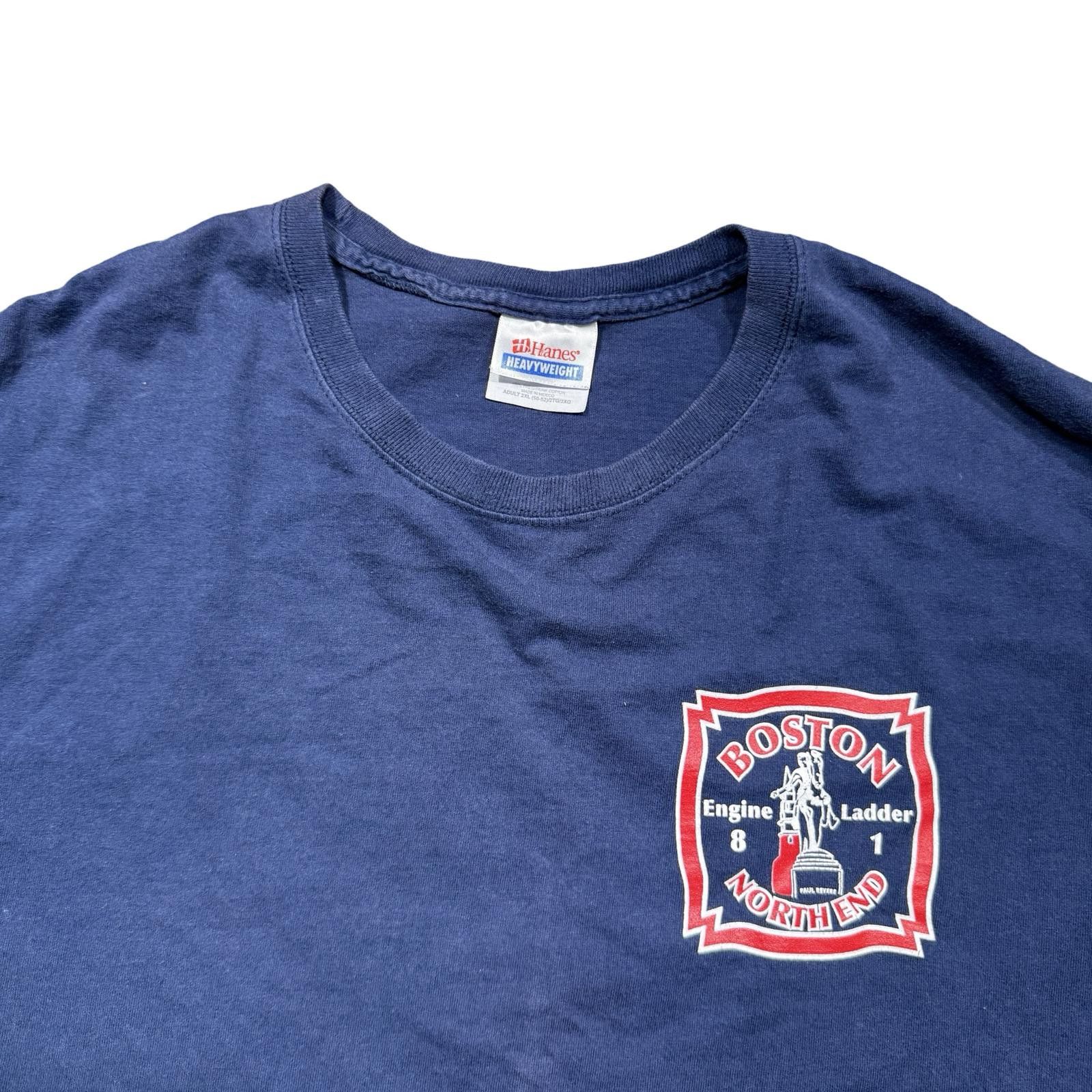 Hanes Boston North End Firefighter Y2K Graphic Tee Size US XXL / EU 58 / 5 - 3 Thumbnail