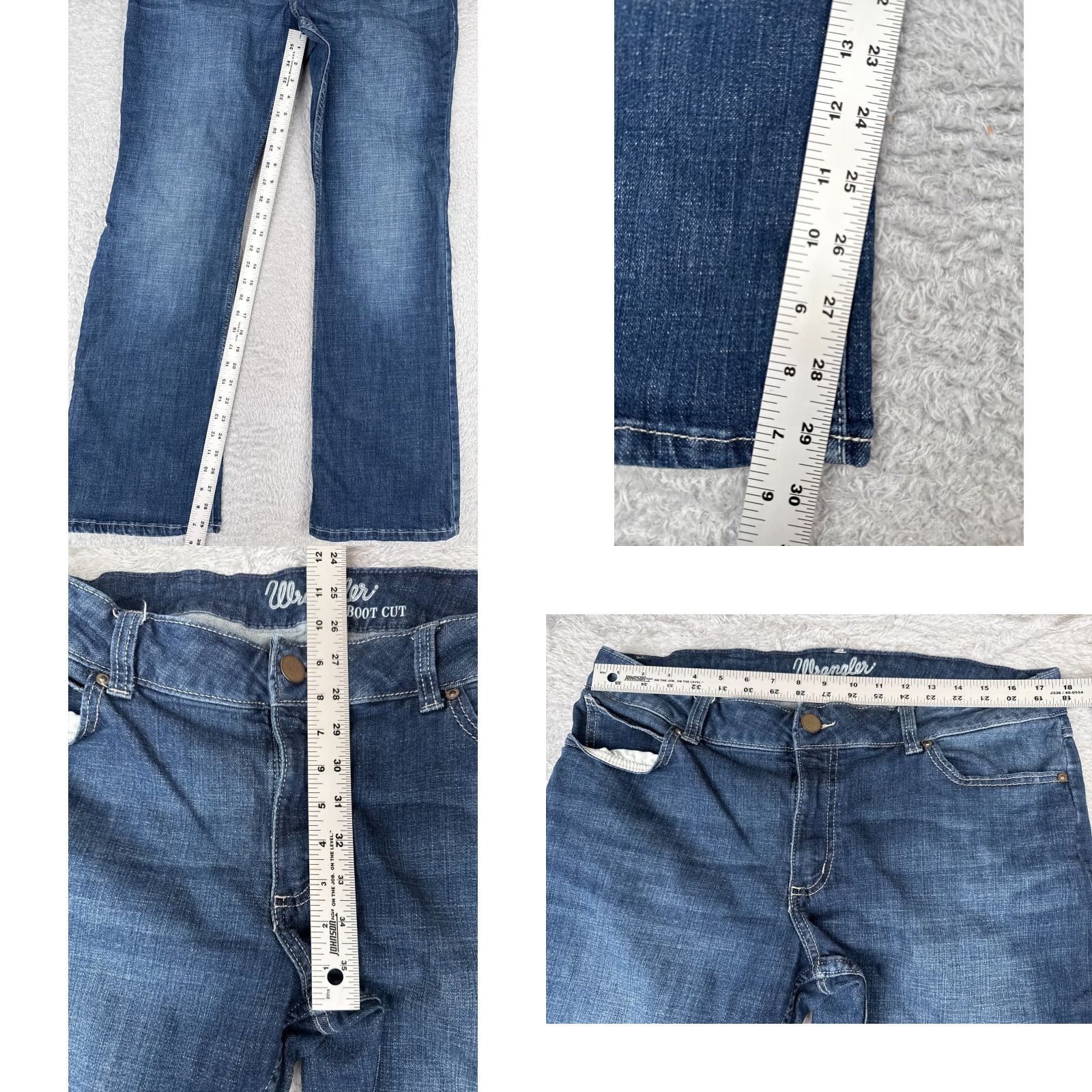 Wrangler Wrangler Jeans Juniors Blue Denim Bootcut Cotton Blend Mid Rise 34x30 Wrangler Retro 90s Womens Jeans Size 38" / US 16 / IT 52 - 8 Thumbnail