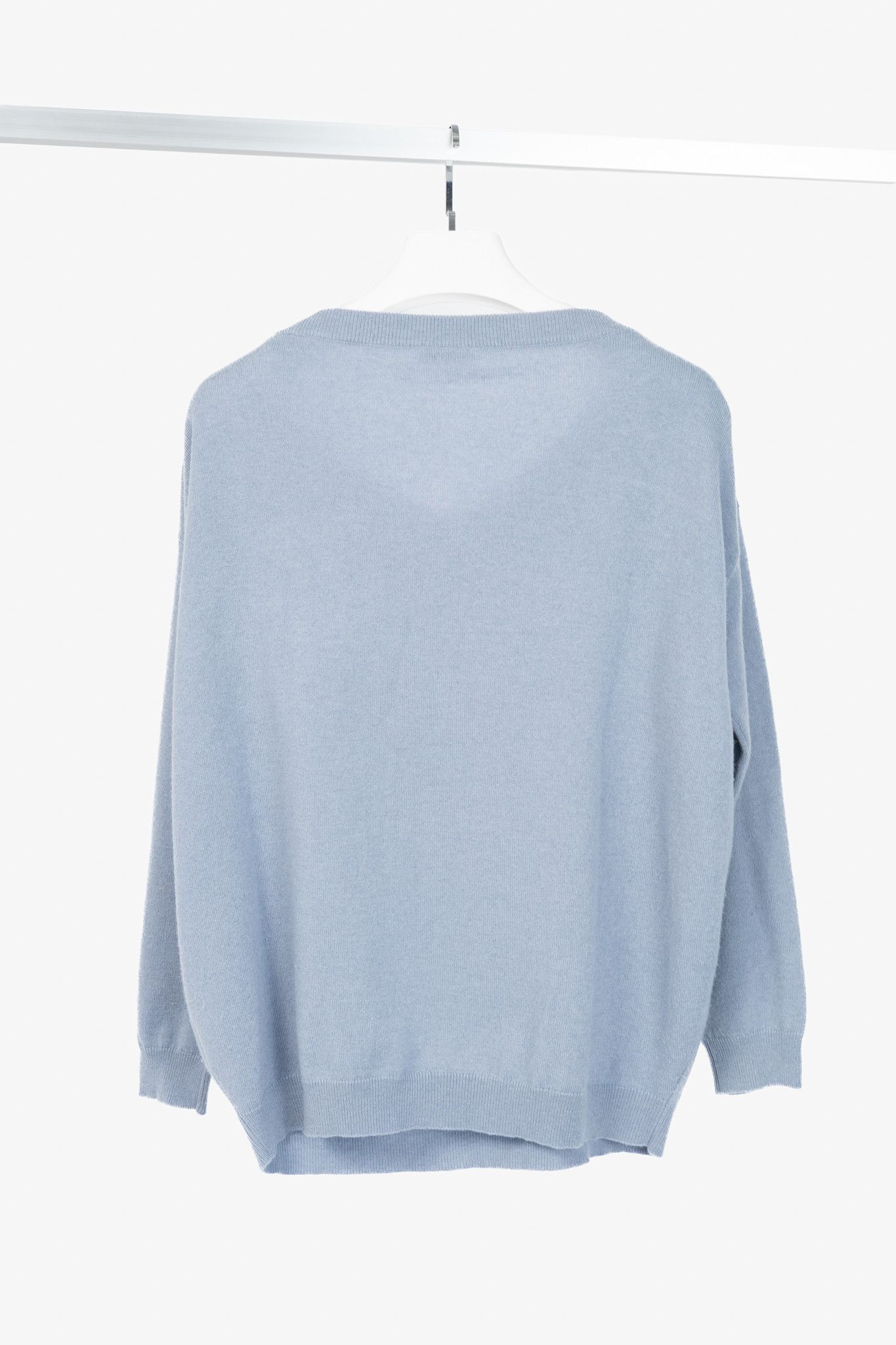 Brunello Cucinelli Brunello Cucinelli Blue Cashmere Monili-Pocket Sweater Size M / US 6-8 / IT 42-44 - 2 Thumbnail