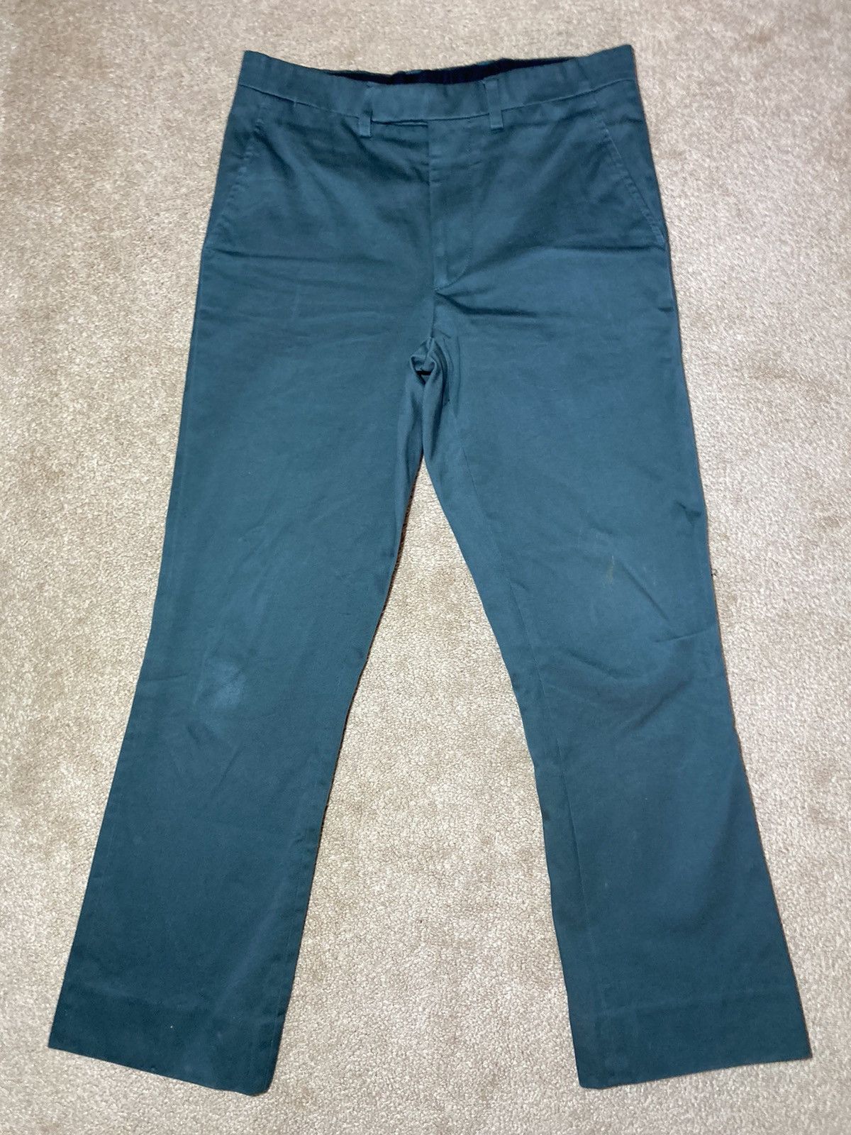 Raf Simons FW17 Raf Simons Green Cropped Chino Pants 44 2017 Fall Faded Size US 28 / EU 44 - 2 Thumbnail