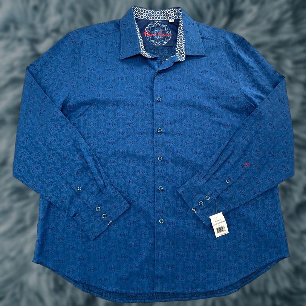 Robert Graham VINTAGE Robert Graham Shirt Men Long Sleeve Button-Up Collared Paisley Blue 3XL Size US XXL / EU 58 / 5 - 1 Thumbnail