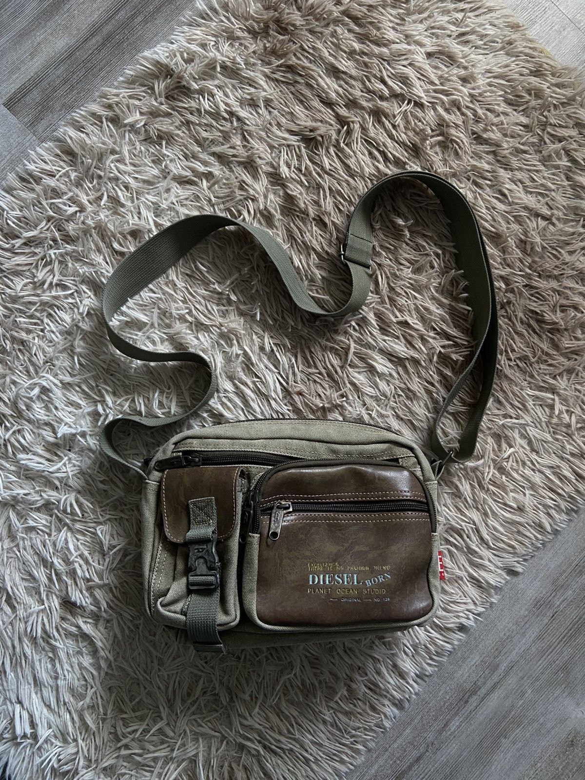 Rare Vintage 90’s Diesel Spare Parts Canvas Bag Messenger