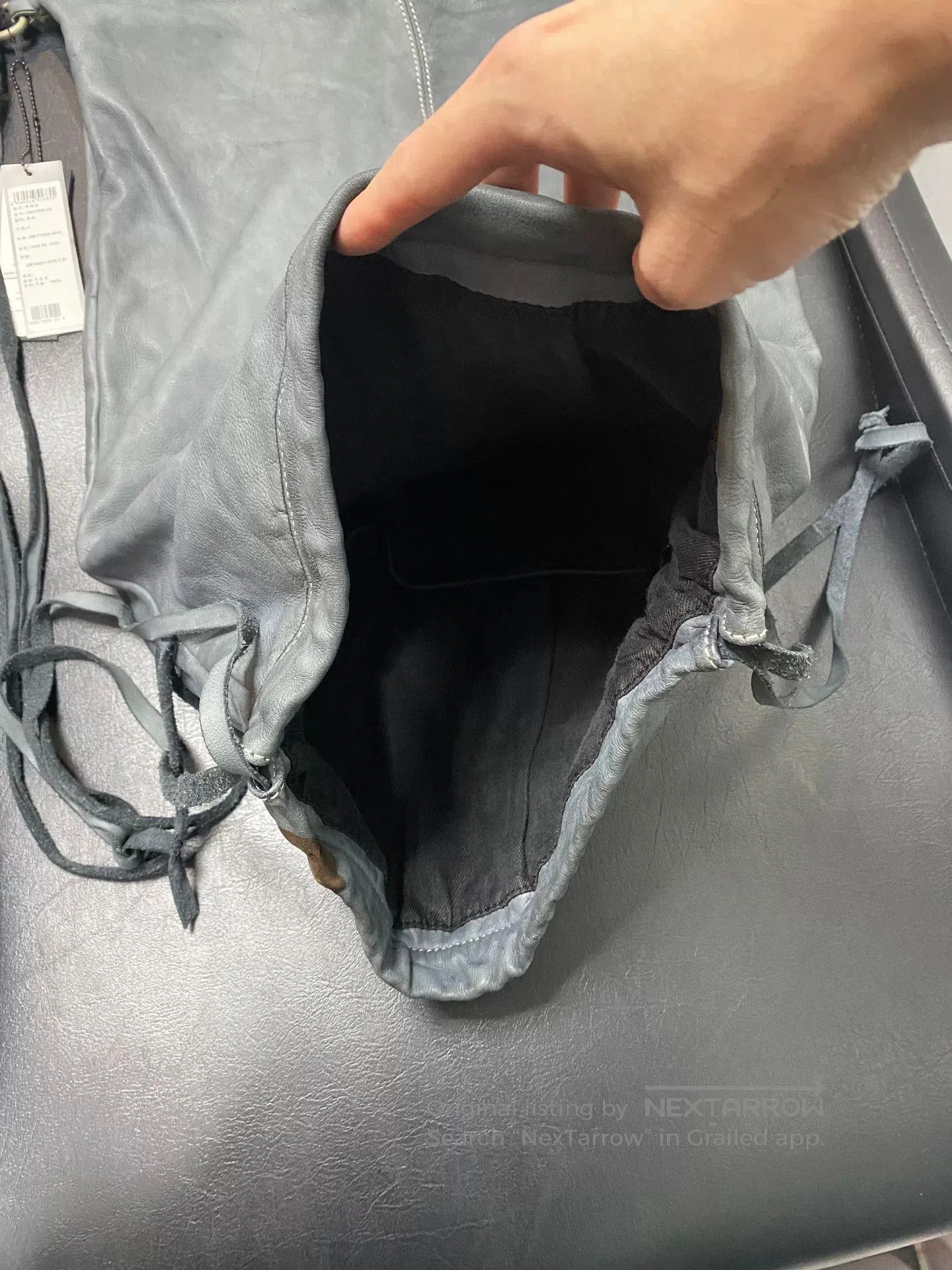 Leon Emanuel Blanck Emanuel Blanck Washed Gray Oversized Pocket Bag. Size ONE SIZE - 2 Thumbnail
