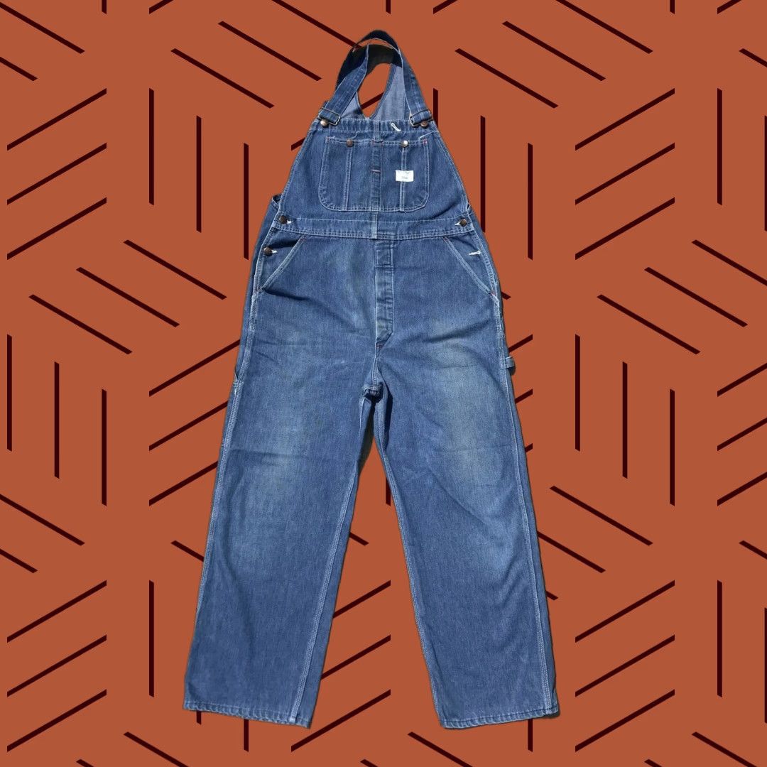 Vintage VINTAGE Penneys Big Mac Denim Overalls Sz 36 Waist Blue Grunge 60s-80s Mens Size US 36 / EU 52 - 1 Thumbnail