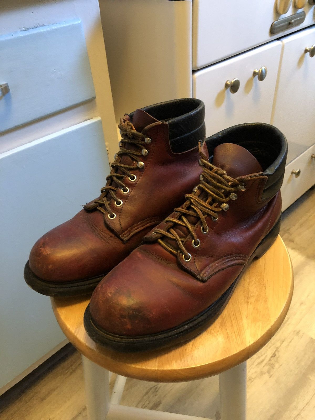 Red Wing Red wings leather work boots steel toe Size US 9.5 / EU 42-43 - 2 Thumbnail