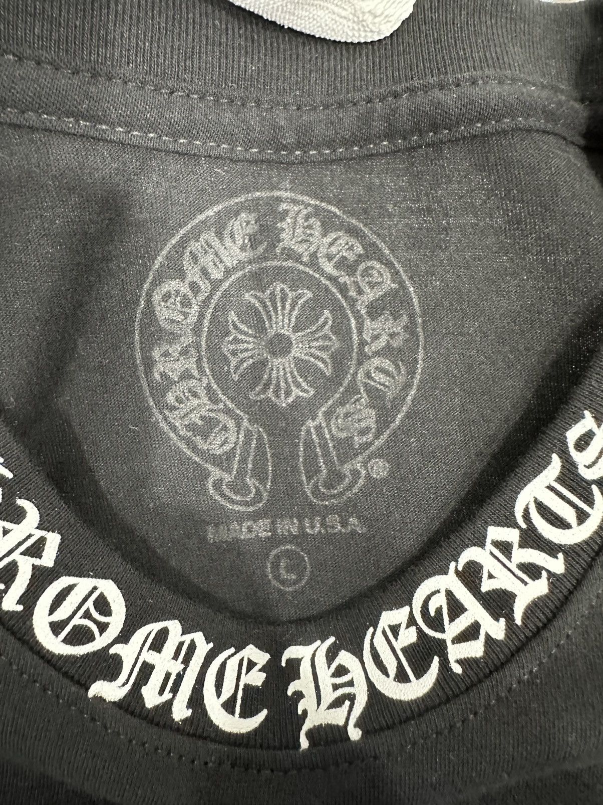 Chrome Hearts Chrome Hearts Neck Logo Tee Large Black Size US L / EU 52-54 / 3 - 9 Thumbnail
