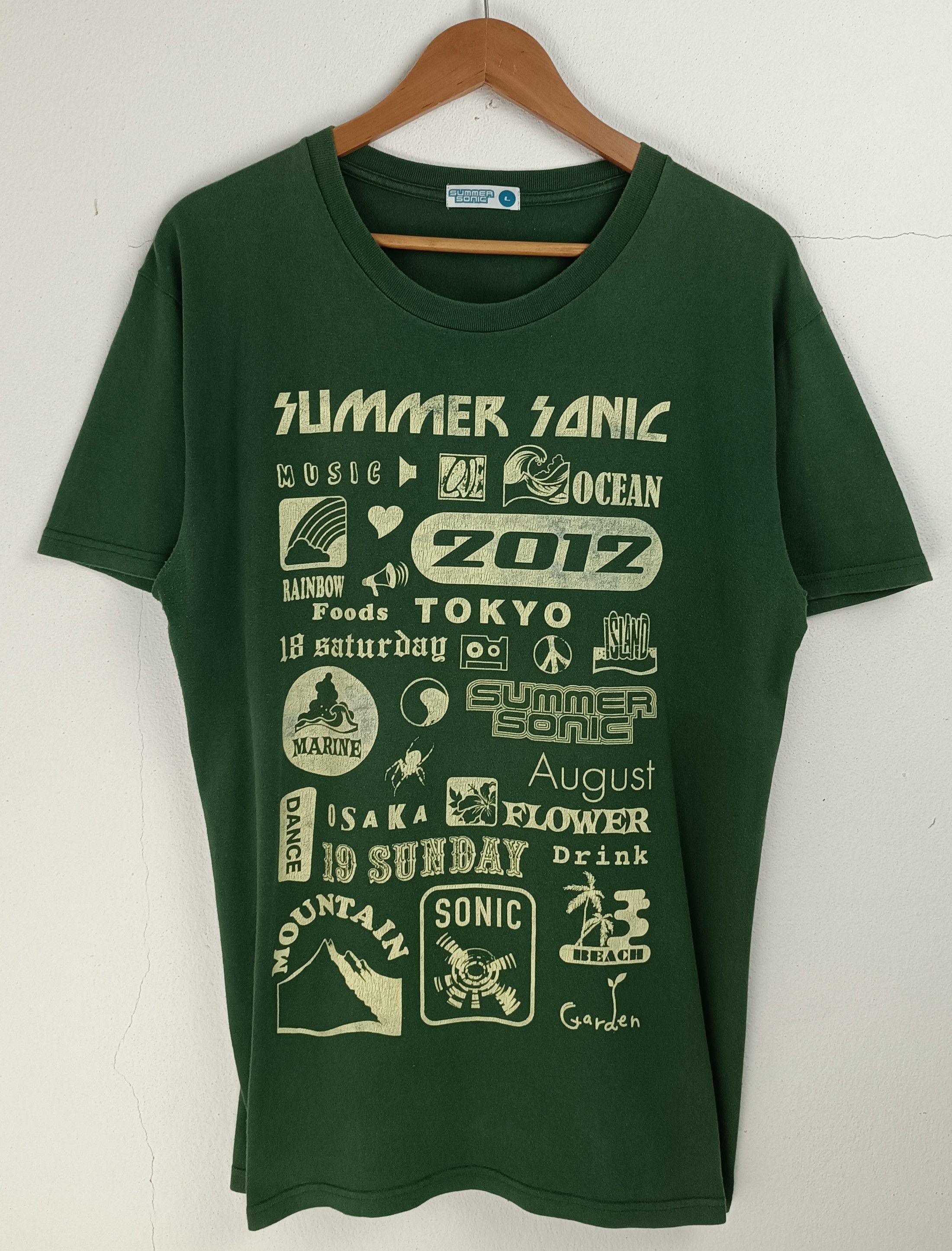 Band Tees VINTAGE 2012 SUMMERSONIC MUSIC FES GREENDAY RIHANNA SKA PUNK Size US L / EU 52-54 / 3 - 3 Thumbnail